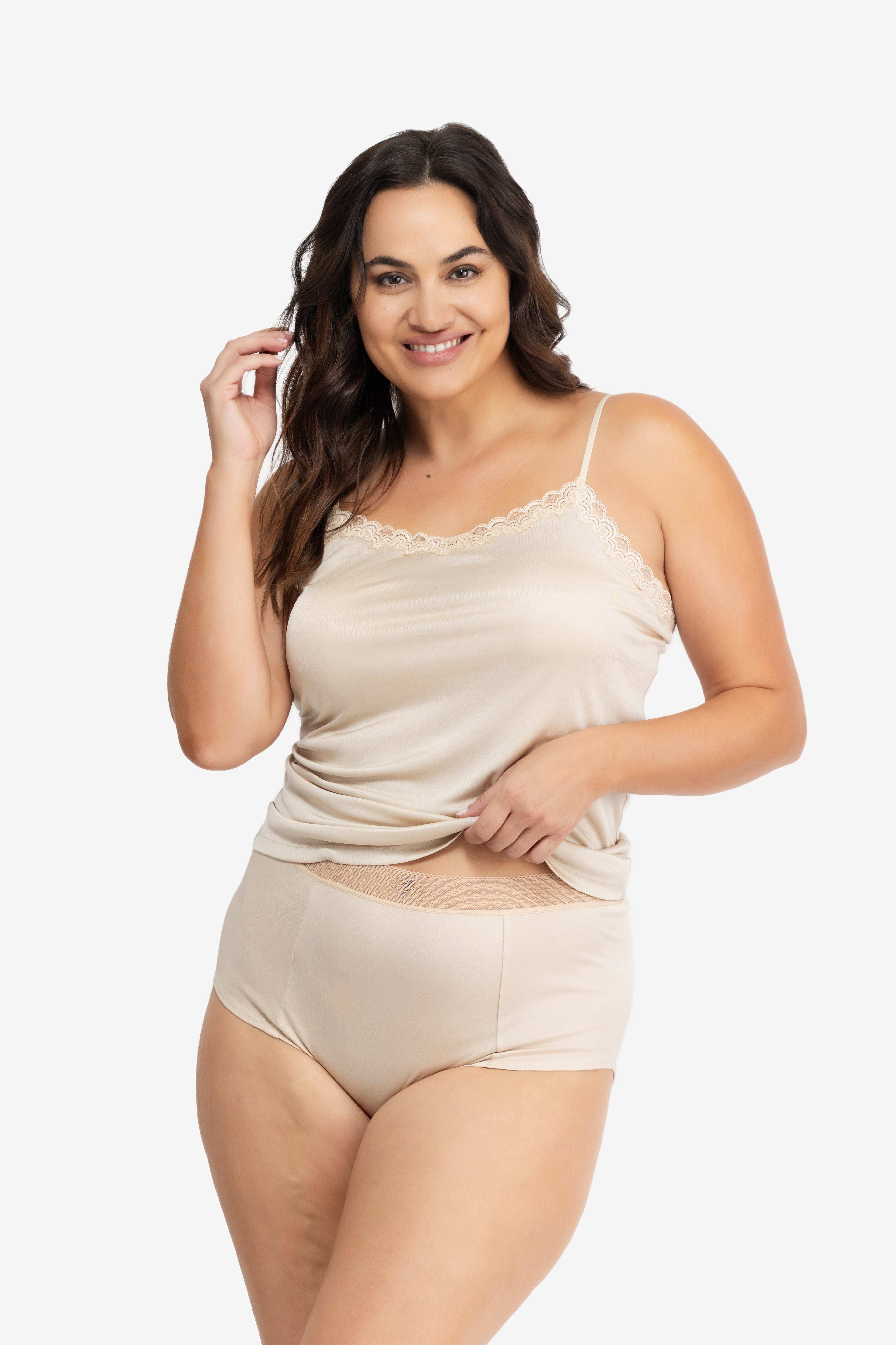 High-waisted Silk Brief