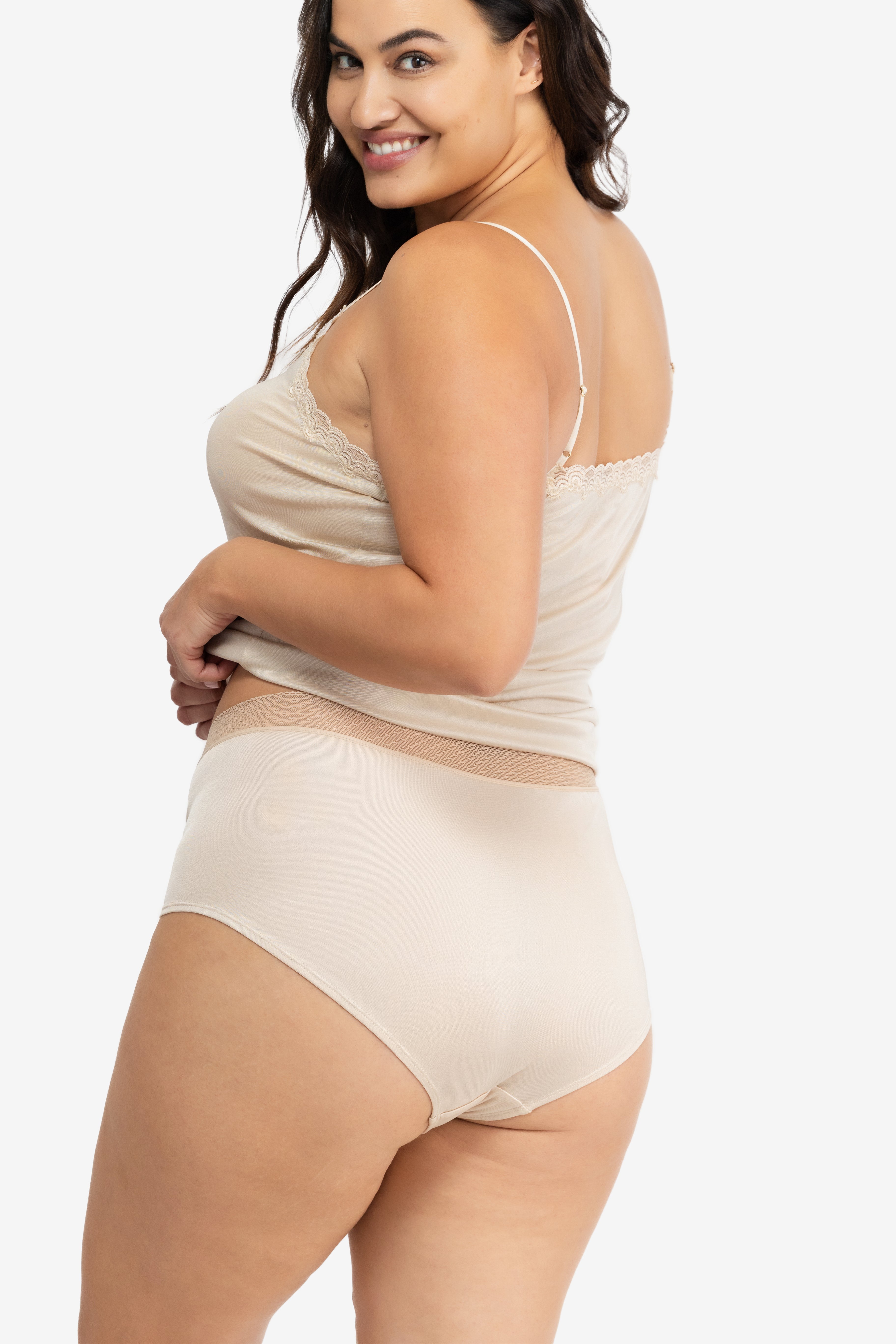 High-waisted Silk Brief