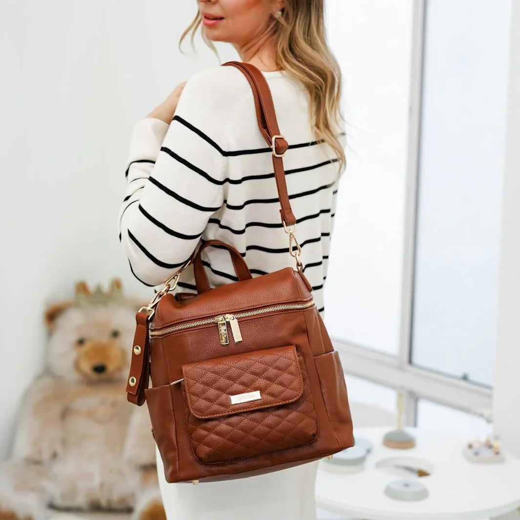 Petit Monaco Diaper Bag | Caramel Brown
