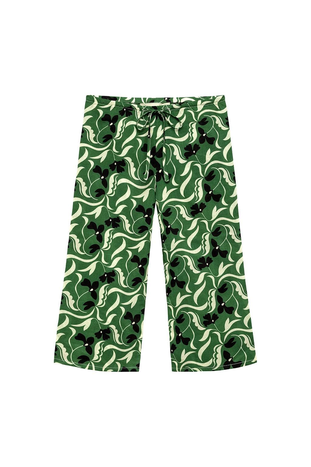 Veronica Floral Mini Drawstring Wide Leg Pant