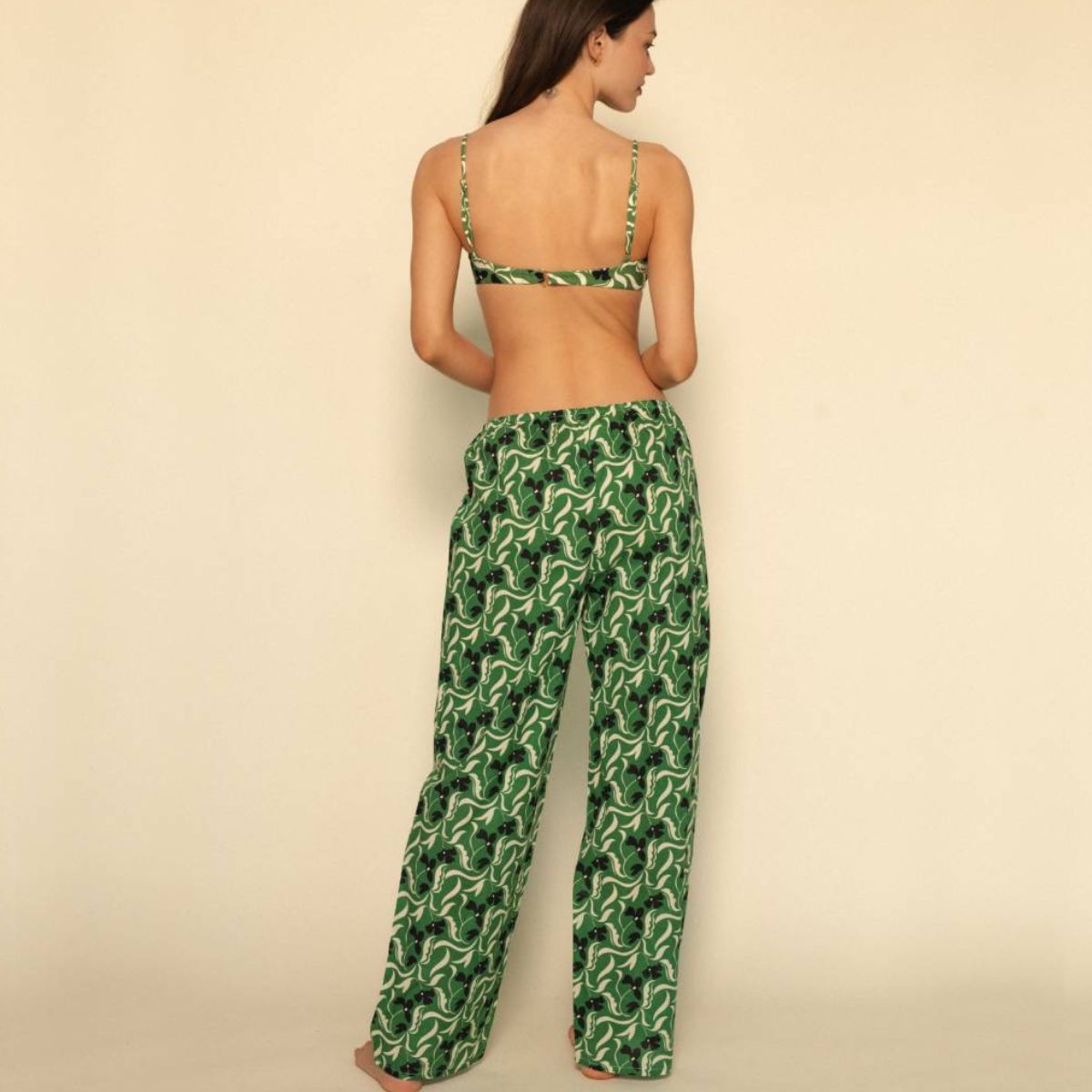 Veronica Floral Drawstring Wide Leg Pant