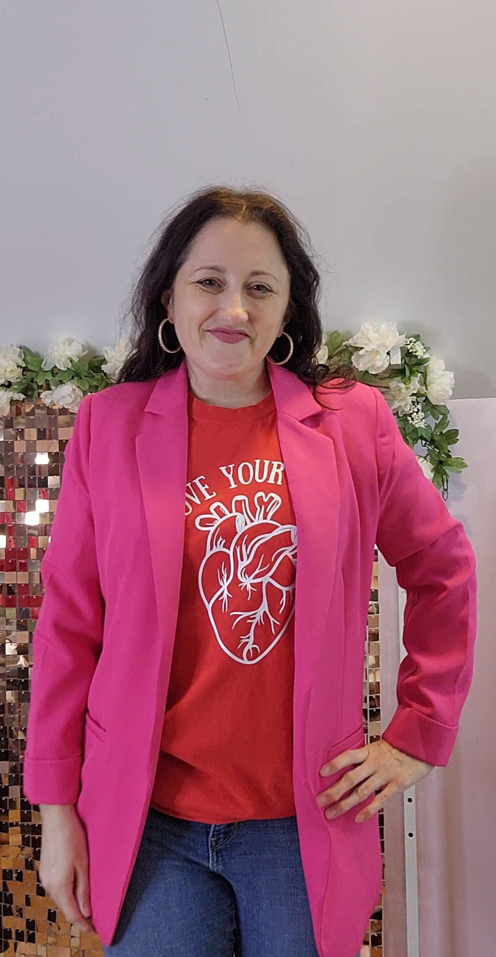 Pre-order- Love Your Anatomical Heart Graphic Tee- Handmade