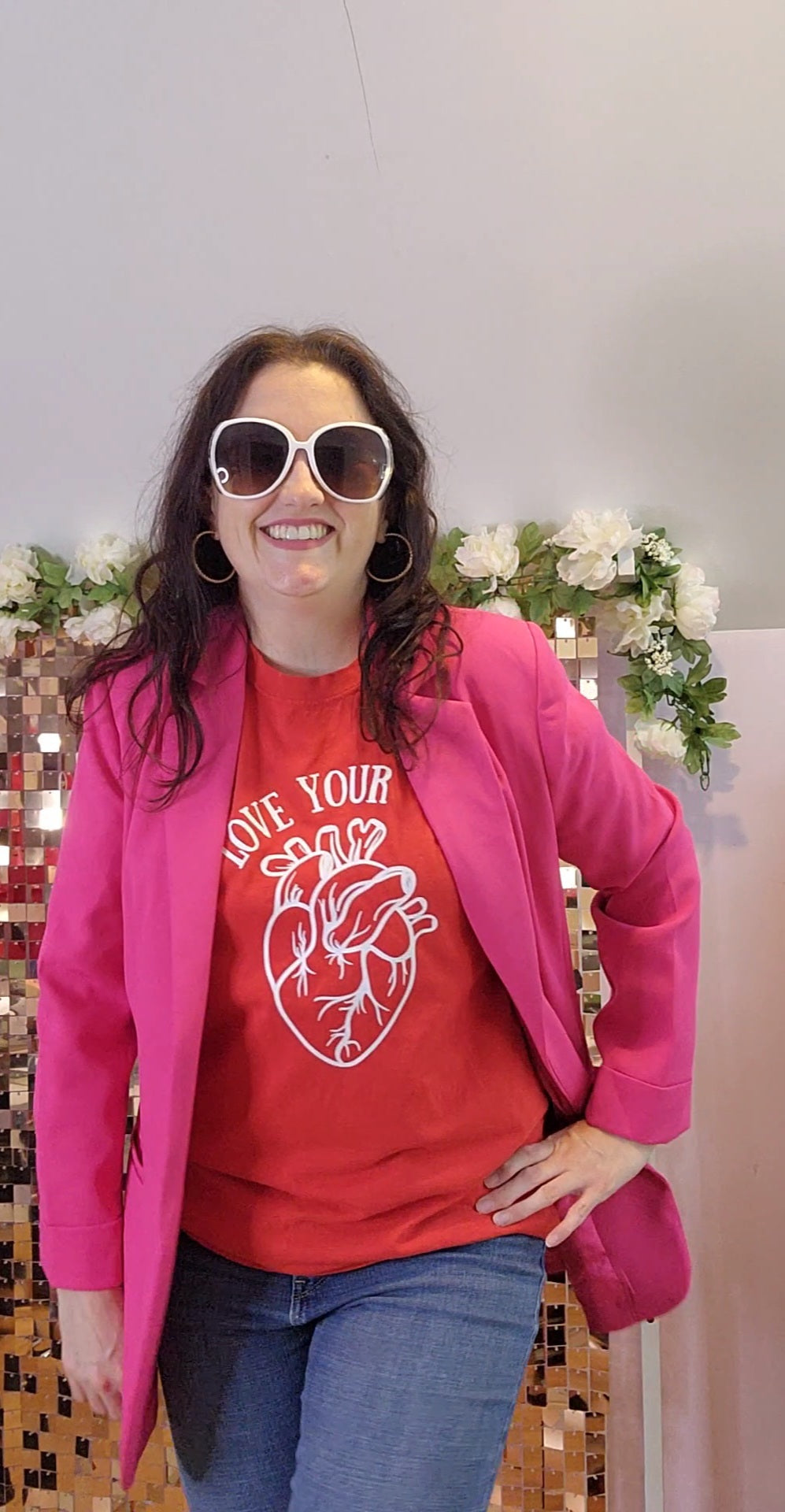 Pre-order- Love Your Anatomical Heart Graphic Tee- Handmade