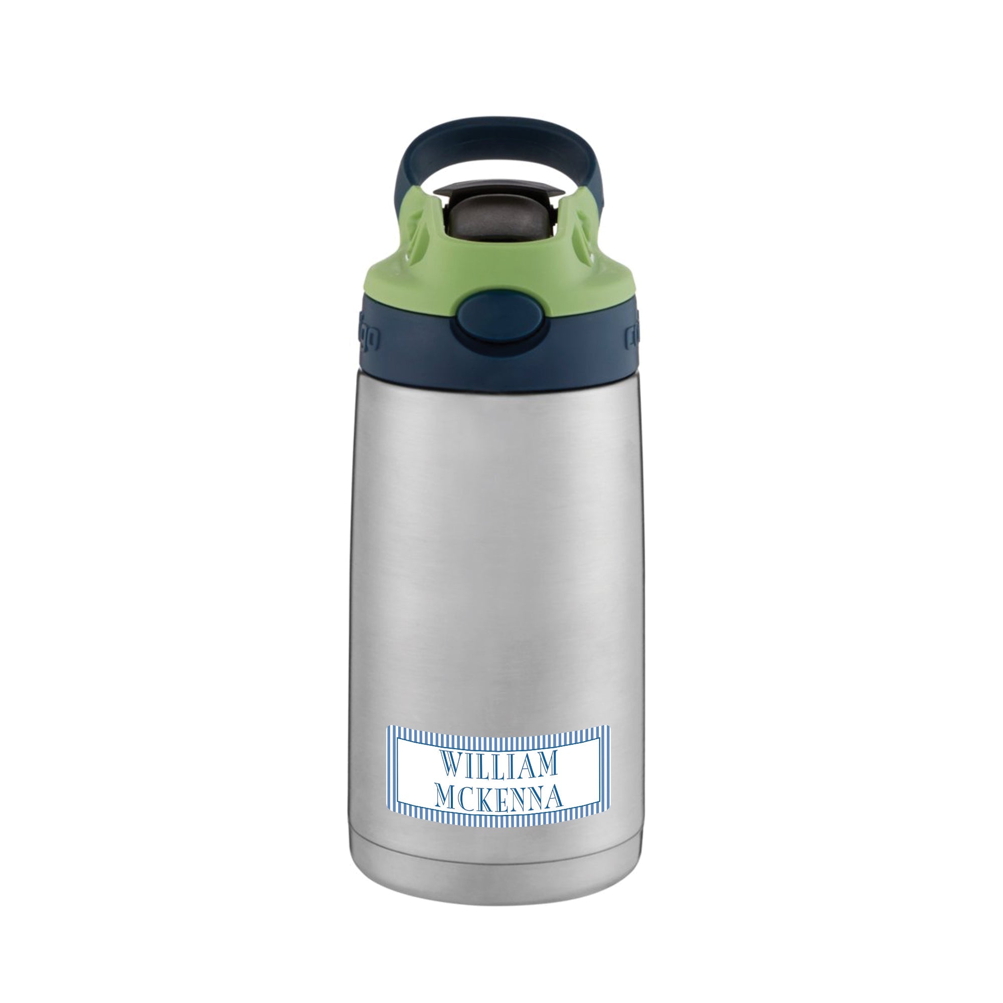 Navy Stripe Vinyl School Labels