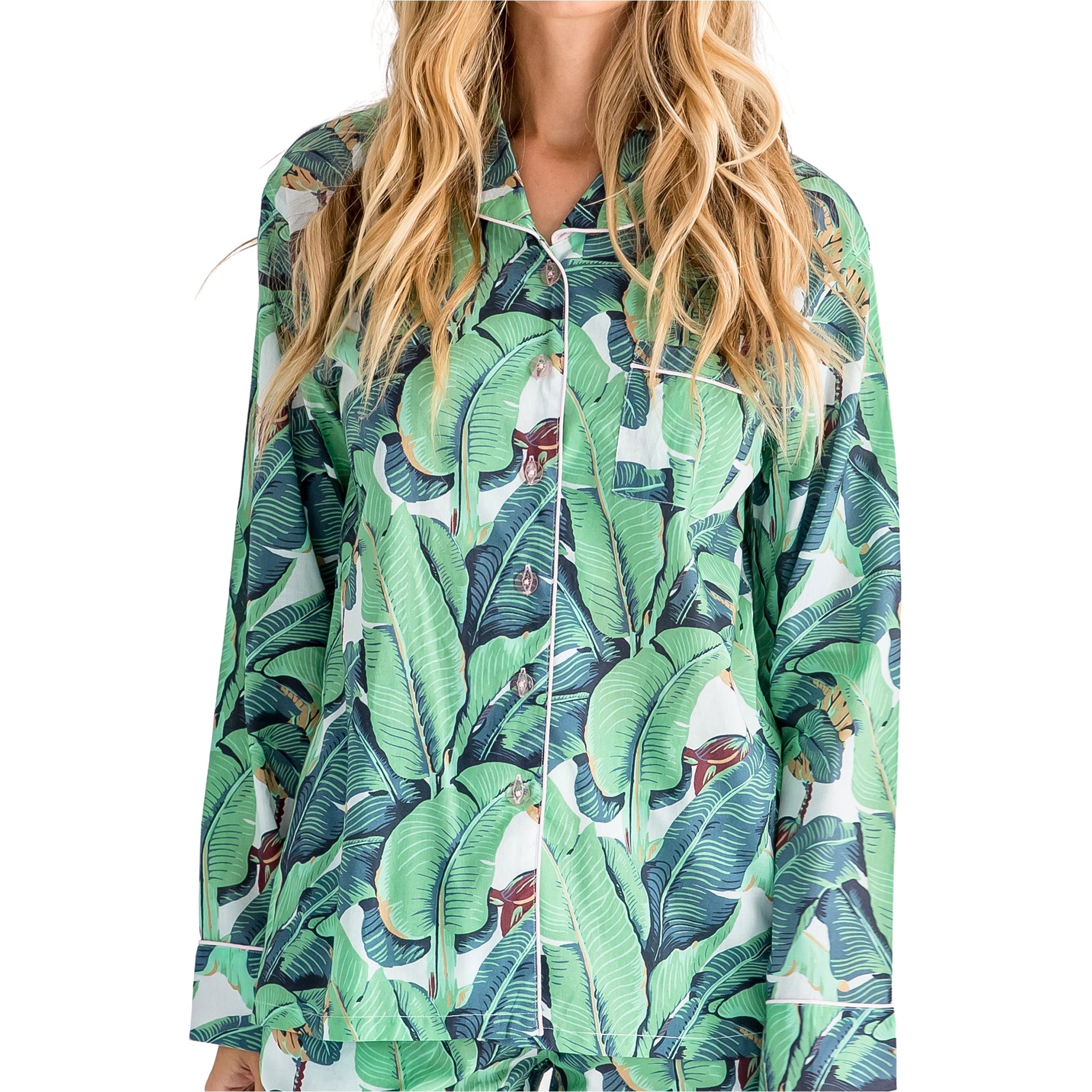 Women's Martinique® Banana Leaf Shirt + Pj Pant Set