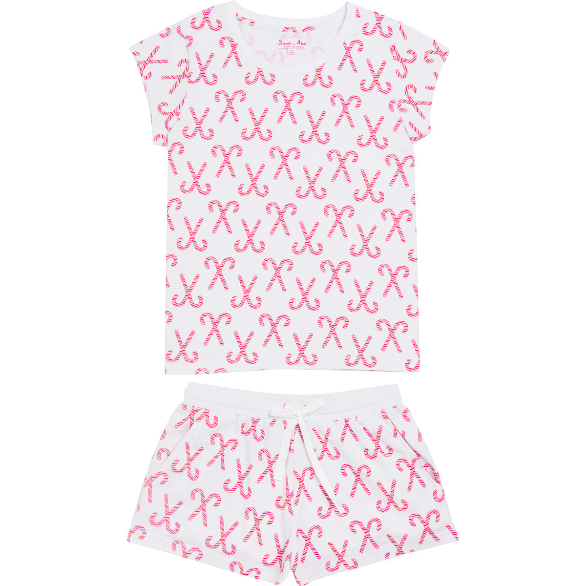 Women's Candy Cane Short Pj Set