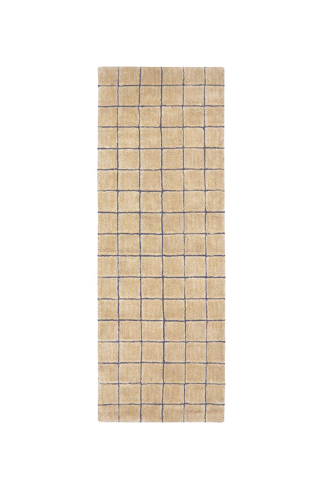 Wool Runner Rug Mosaic Amber
