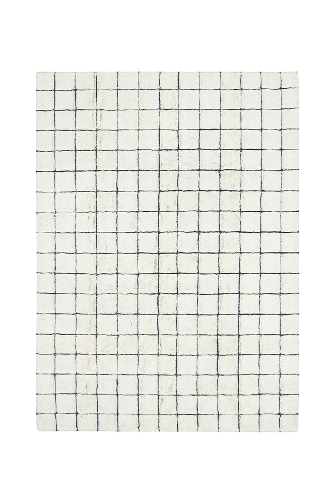 Wool Area Rug Mosaic Natural