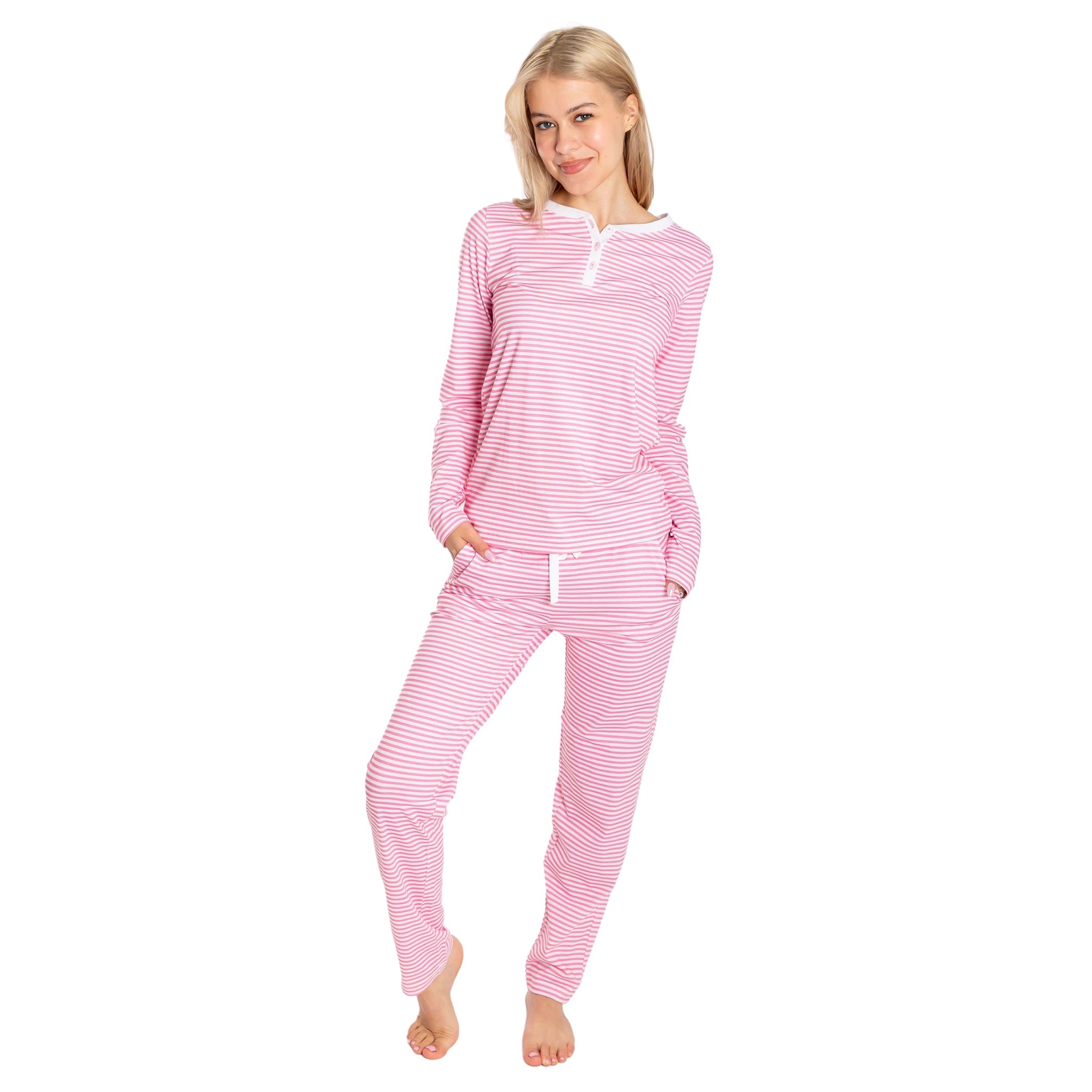 Women's Peony Jersey Long Pj Set