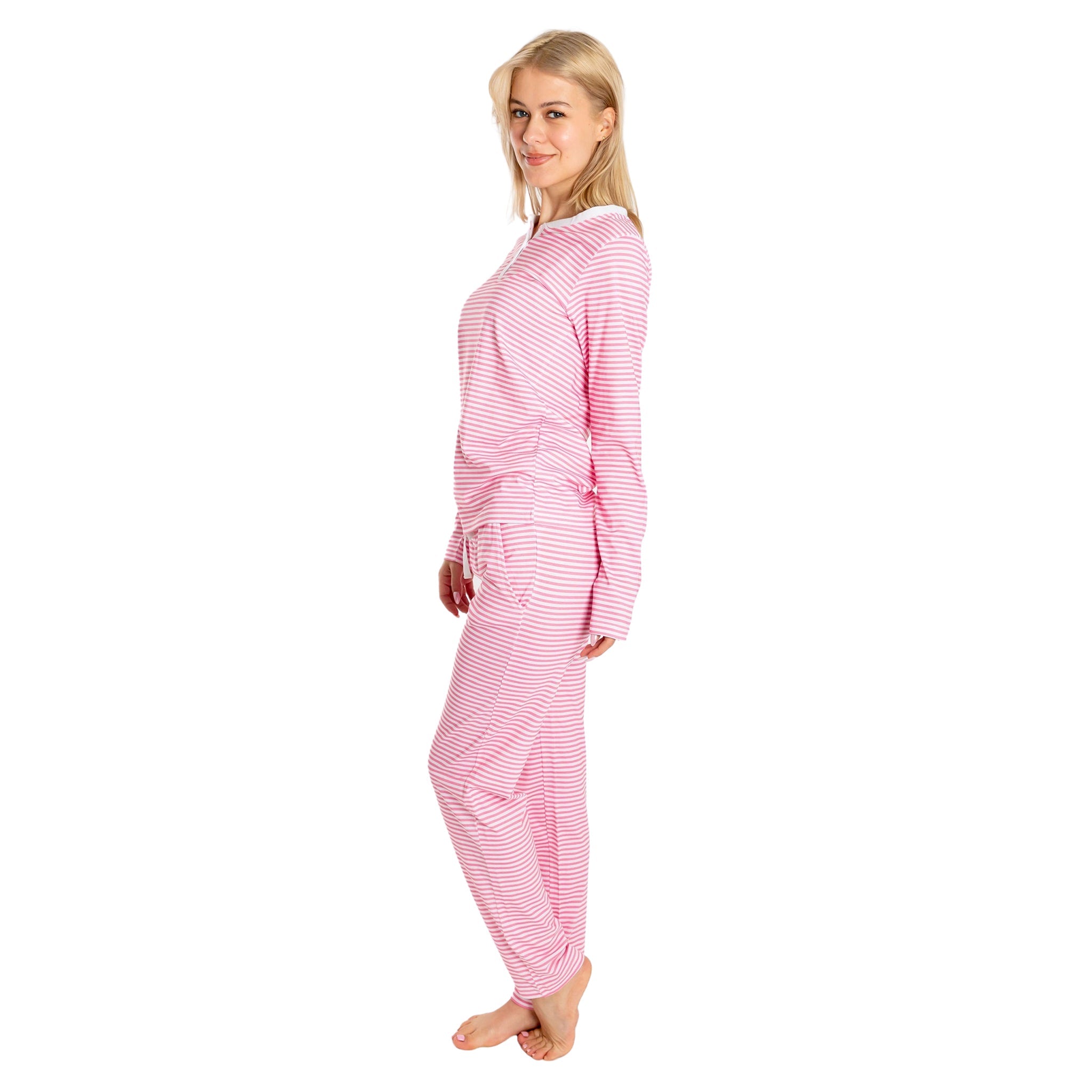 Women's Peony Jersey Long Pj Set