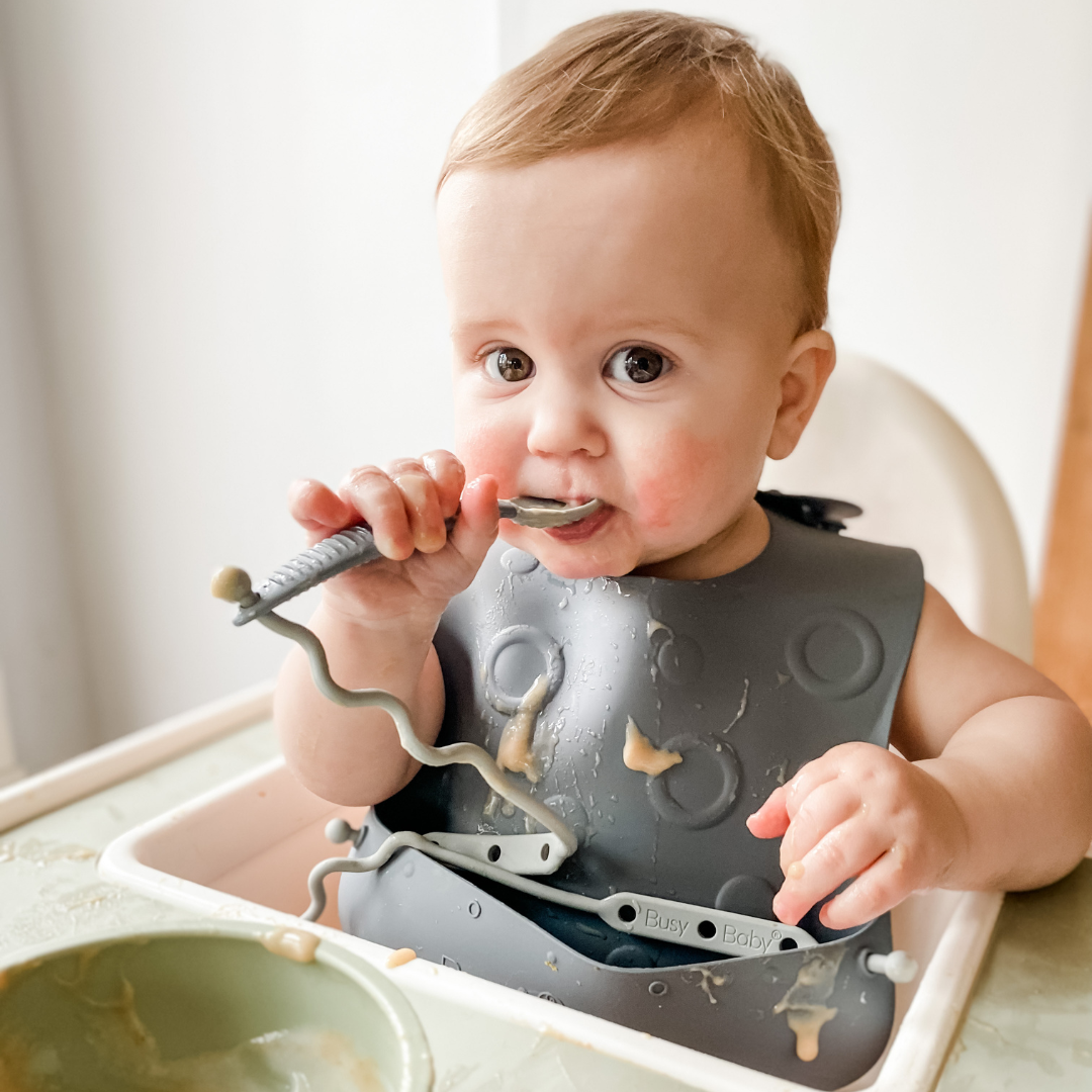 Stop-drop Travel Bib+ Utensils