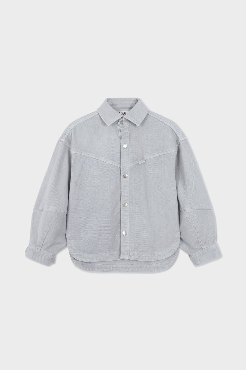 Organic Cotton Denim Balloon Overshirt