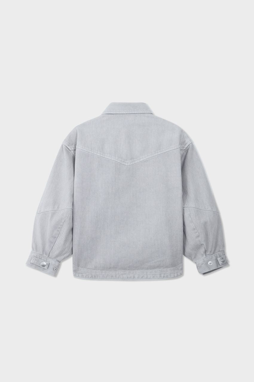 Organic Cotton Denim Balloon Overshirt