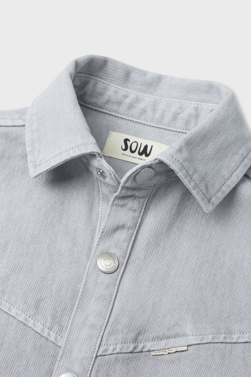 Organic Cotton Denim Balloon Overshirt