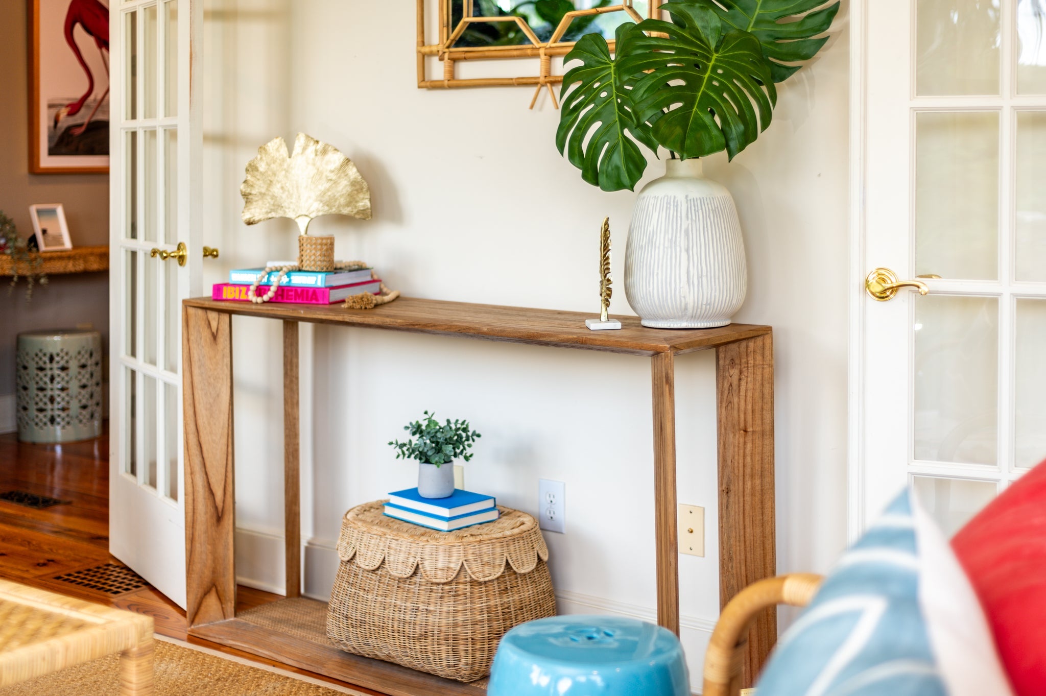 Scalloped Rattan Baskets - Multiple Sizes - Large