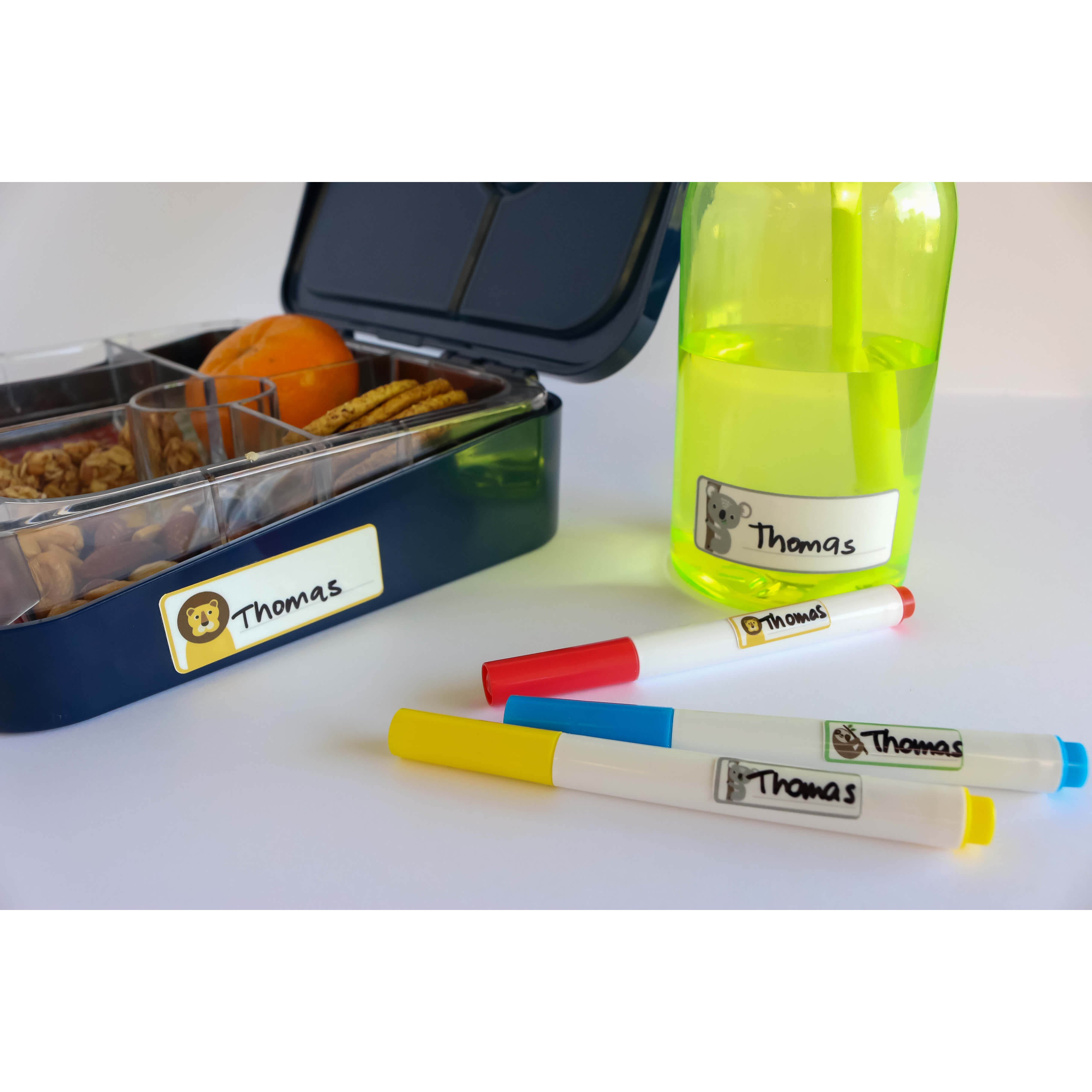 Waterproof Multi Purpose Name Labels - Sherman The Shark & Friends