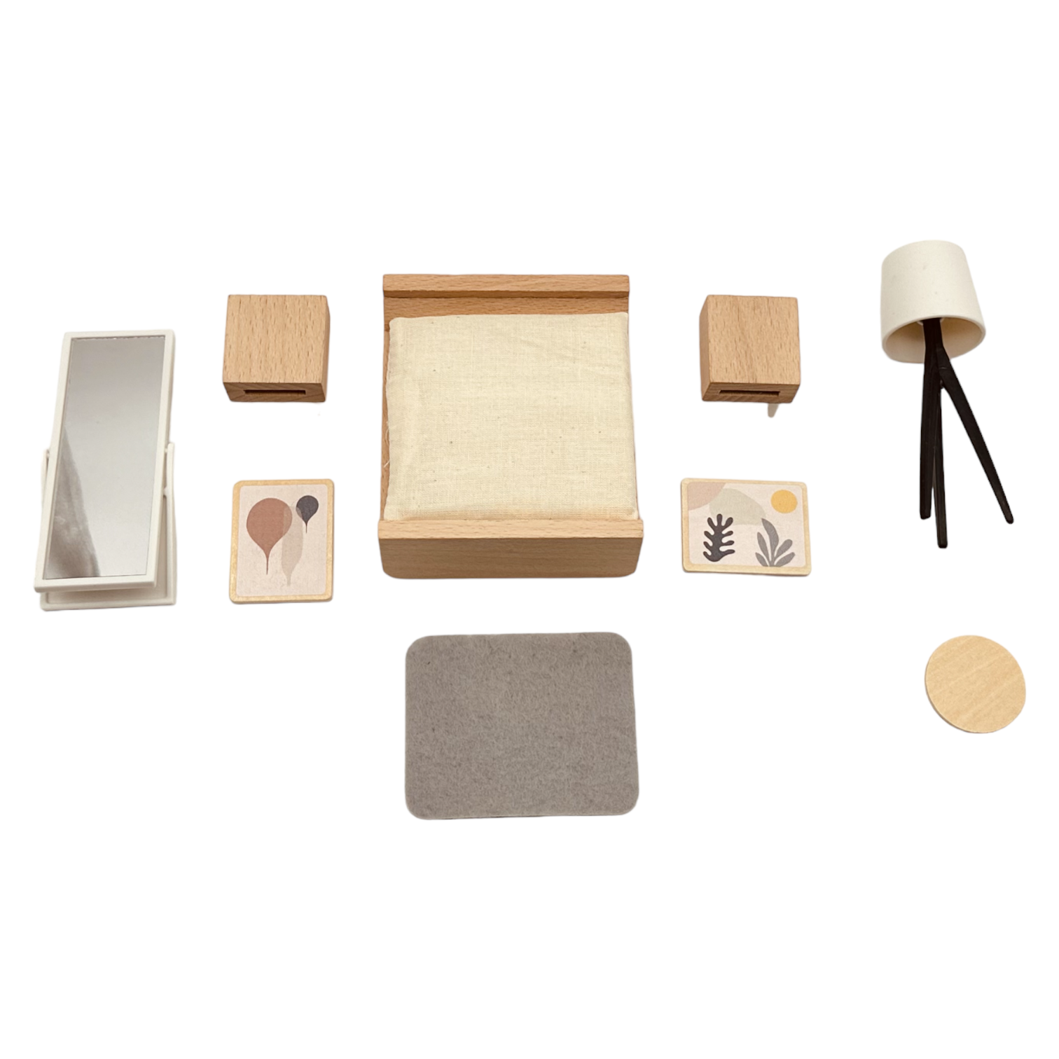 **pre-order (ships In 1-2 Weeks)**wooden Dollhouse Furniture Toy Pretend Play Set