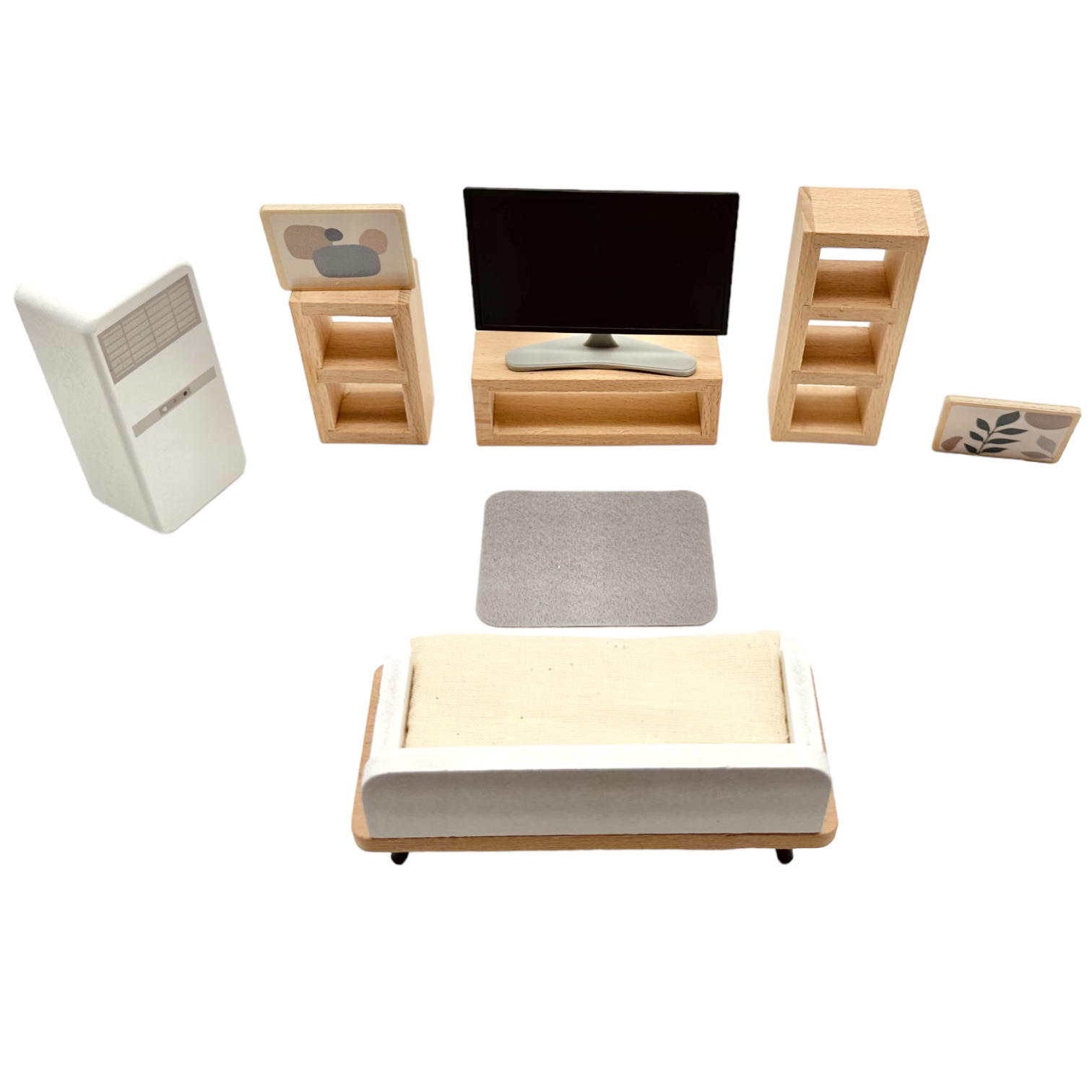 **pre-order (ships In 1-2 Weeks)**wooden Dollhouse Furniture Toy Pretend Play Set