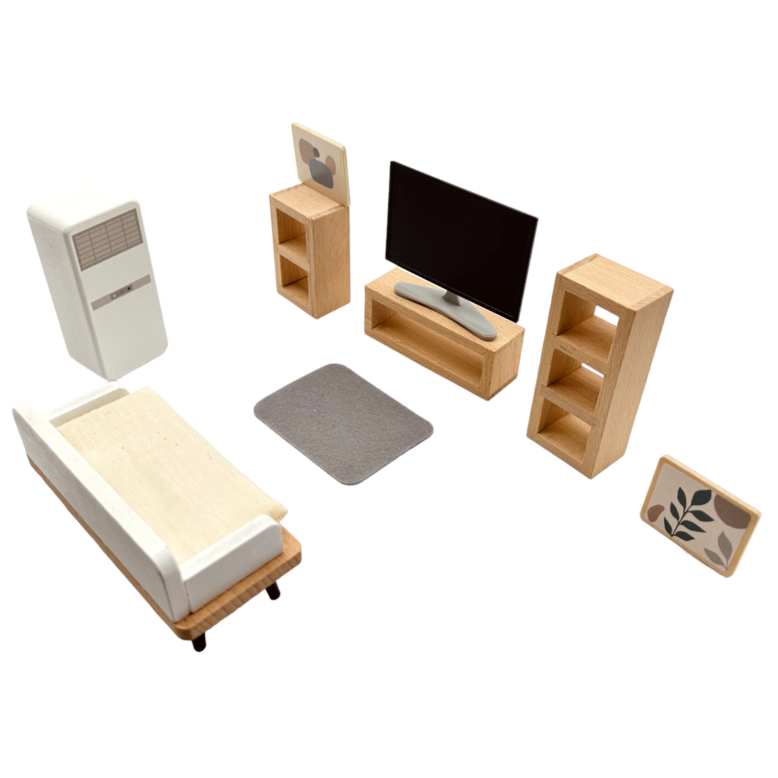 **pre-order (ships In 1-2 Weeks)**wooden Dollhouse Furniture Toy Pretend Play Set