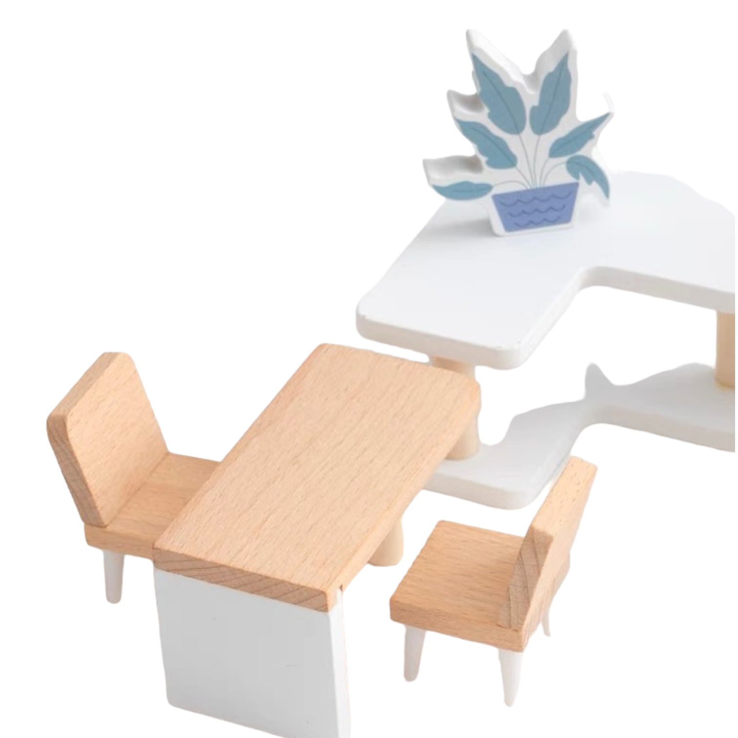 **pre-order (ships In 1-2 Weeks)**wooden Dollhouse Furniture Toy Pretend Play Set