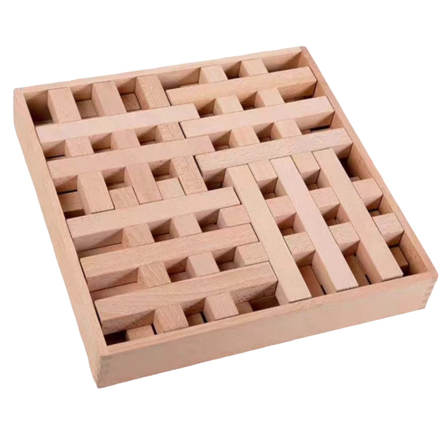 8 Pcs Grid Blocks Set With Storage Tray