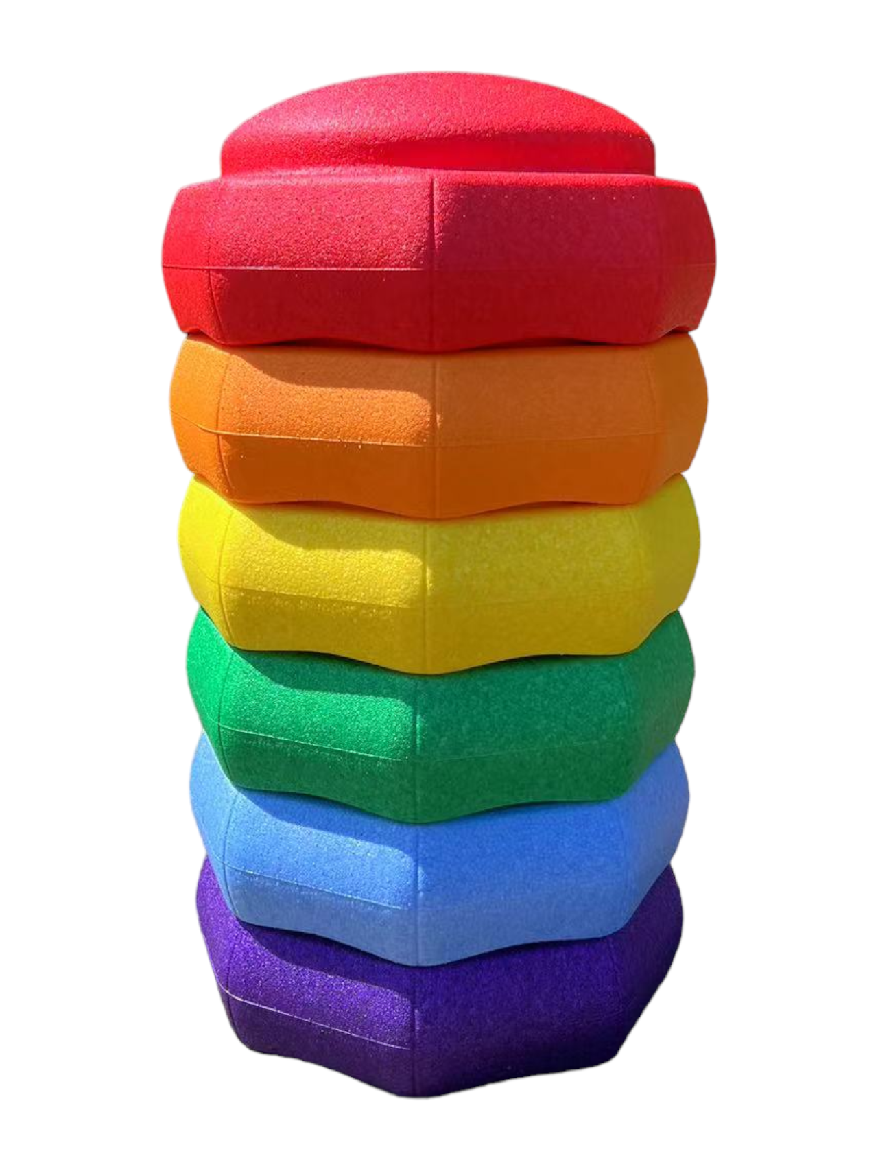 Green Elephant Rainbow Stepping Stones Set - Multicolor Play Green Elephant Rainbow Stepping Stones Set - Multicolor Play