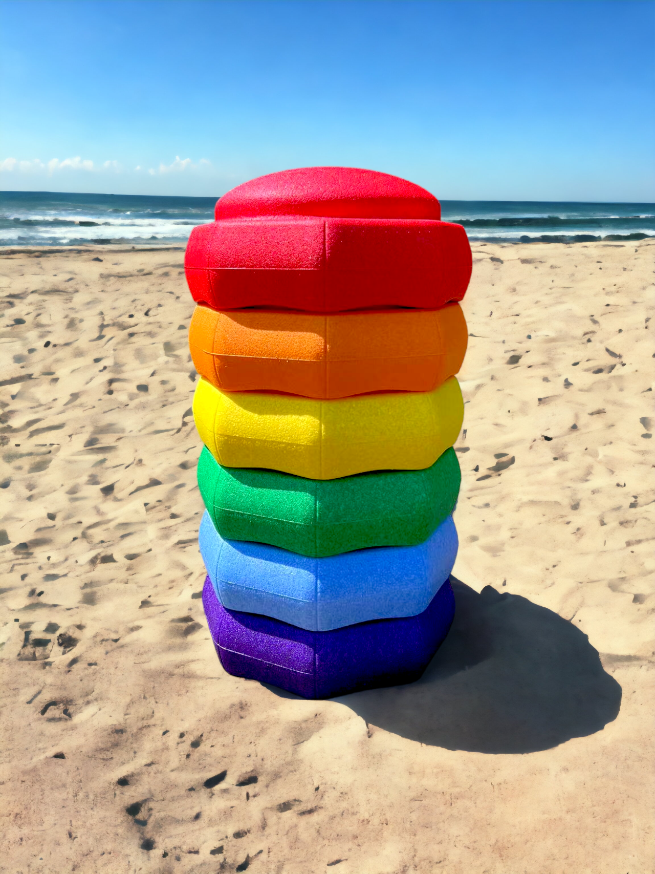 6 Pieces Rainbow Stepping Stones Set