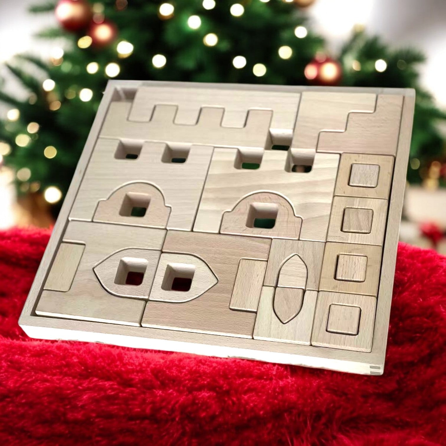 26 Pcs Fairy Tale Town Blocks Set With Storage Tray