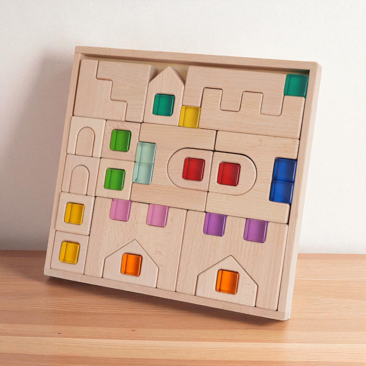 26 Pcs Fairy Tale Town Blocks Set With Storage Tray