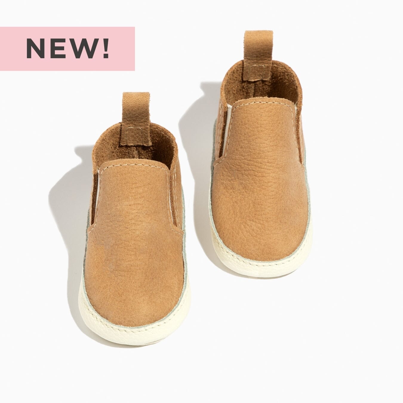Weathered Brown Slip On Baby Shoe