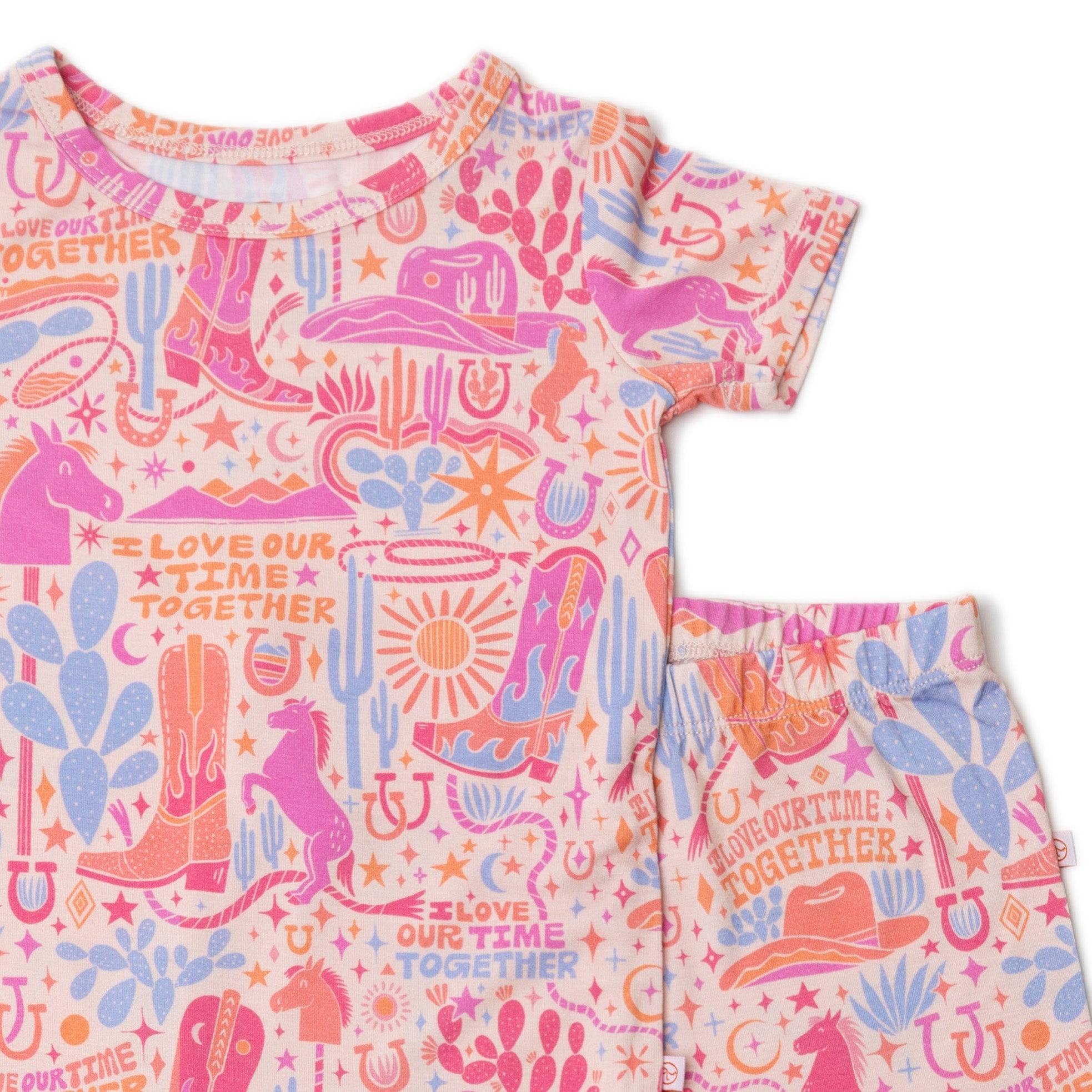 The Second-skin 2-piece Pajama | Saddle Up | "i Love Our Time Together"