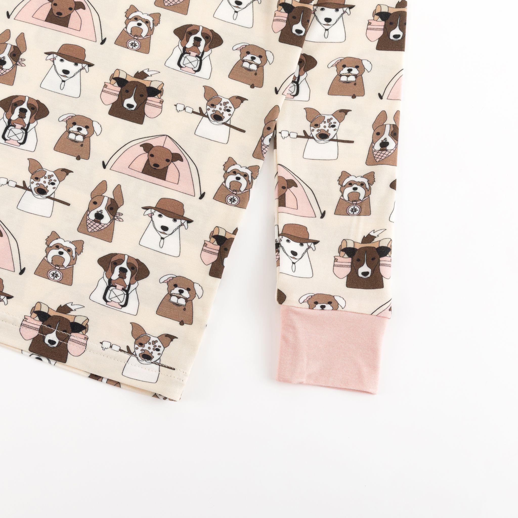 Camp Paws (long Sleeve Pj) - Pink