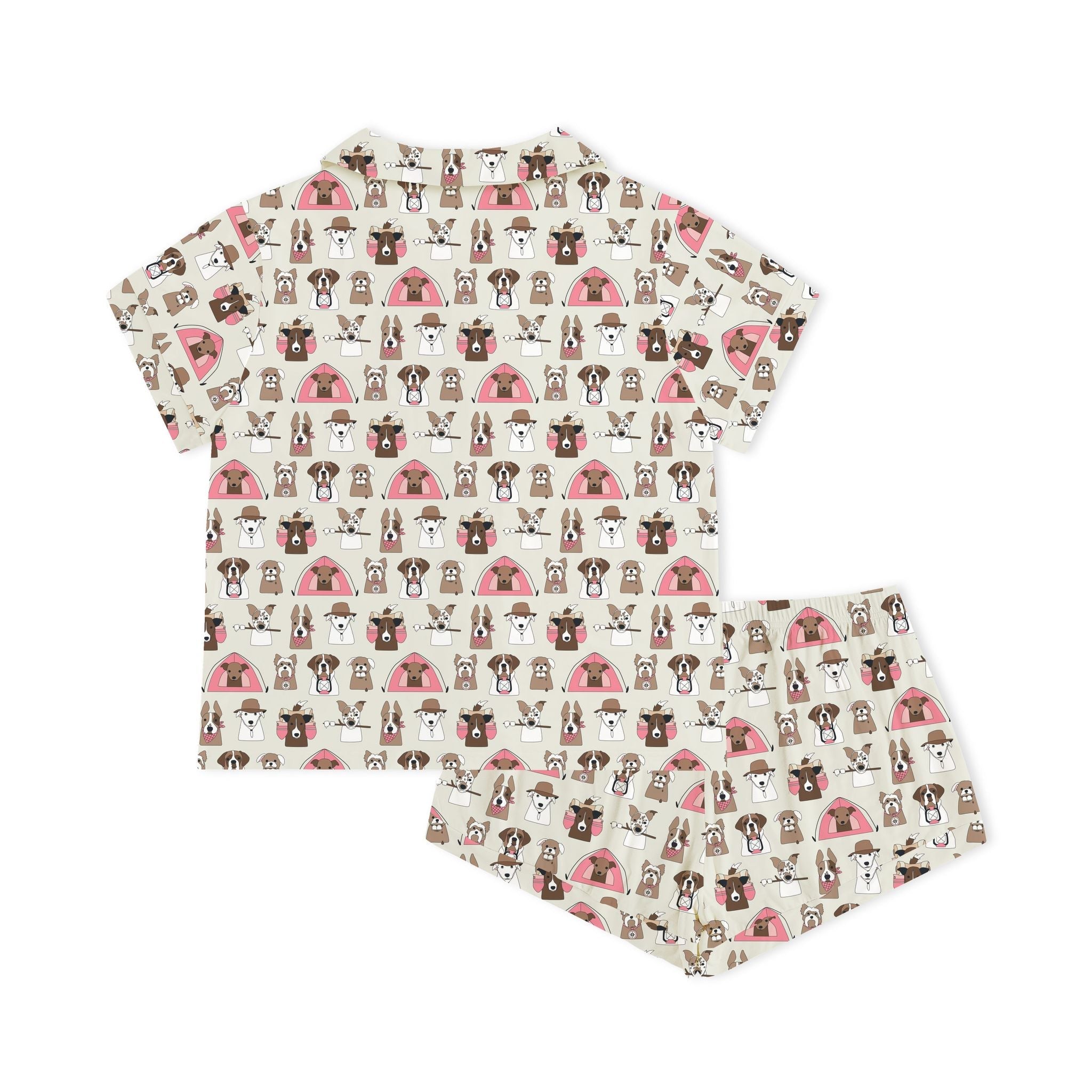 Camp Paws (women's Short Sleeve Pj)