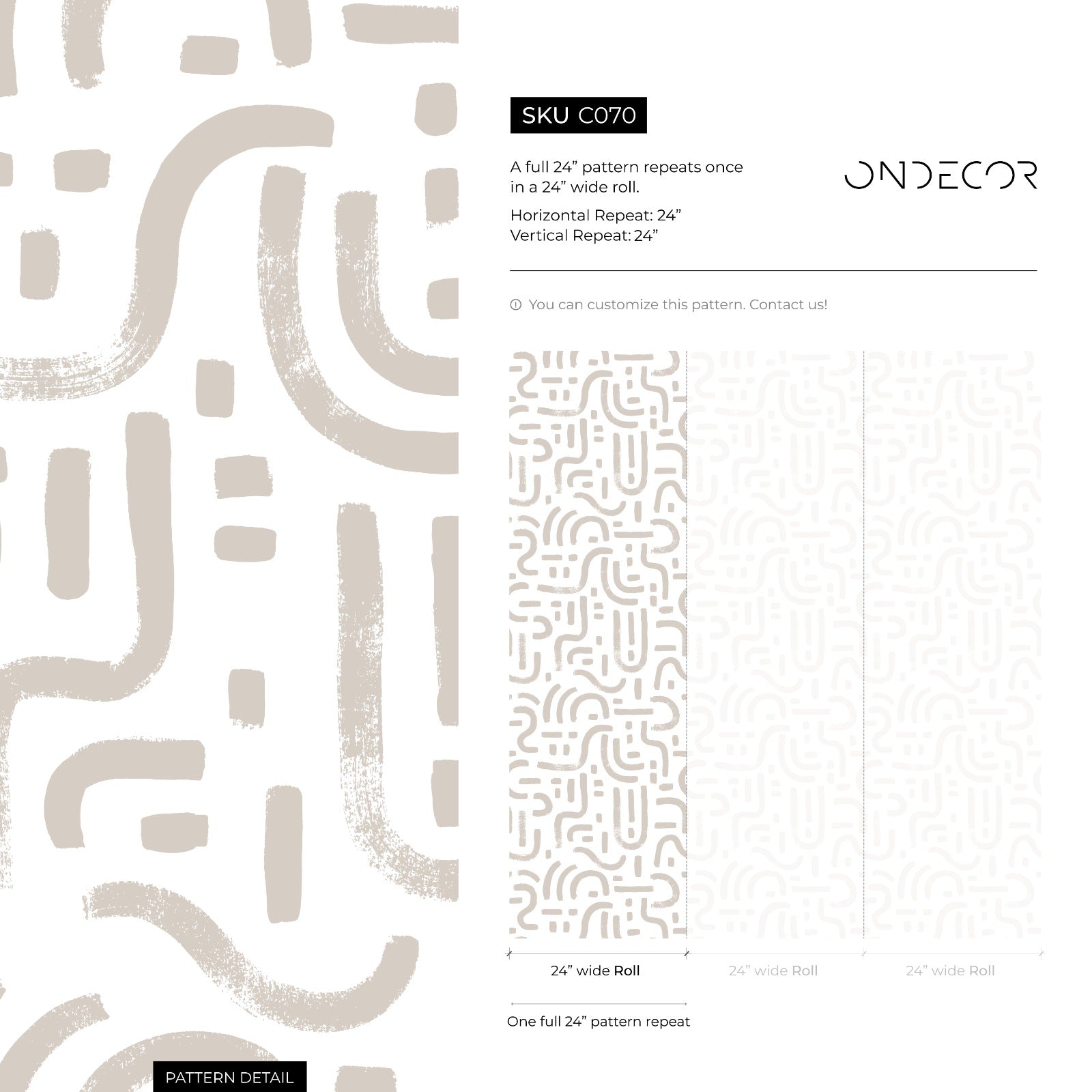 Scandinavian Wallpaper With Hand-drawn Lines In Beige - C070