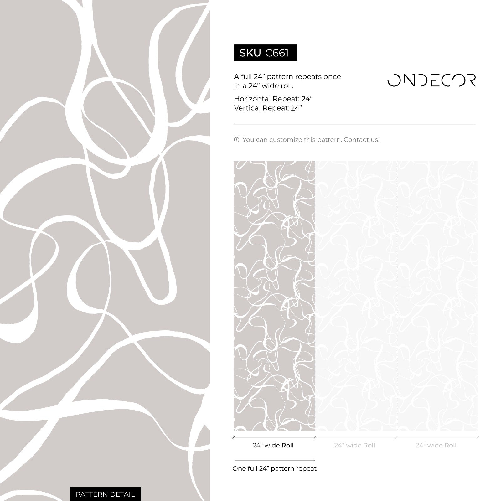 Abstract Wallpaper With Flowing Ribbon Lines In Gray And White - C661