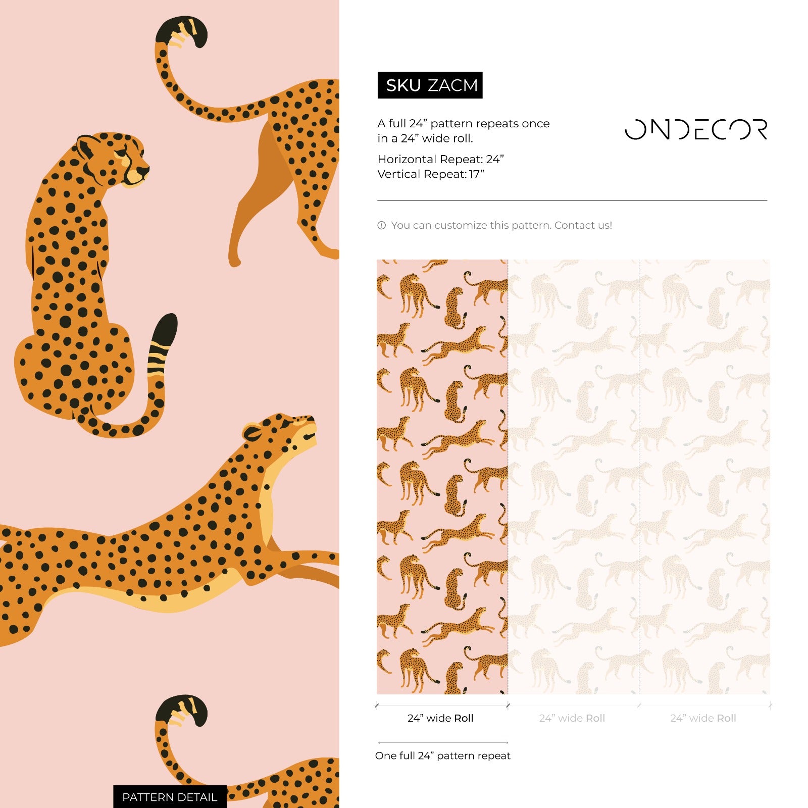 Boho Wallpaper With A Cheetah Print In Pink, Yellow, And Black - Zacm