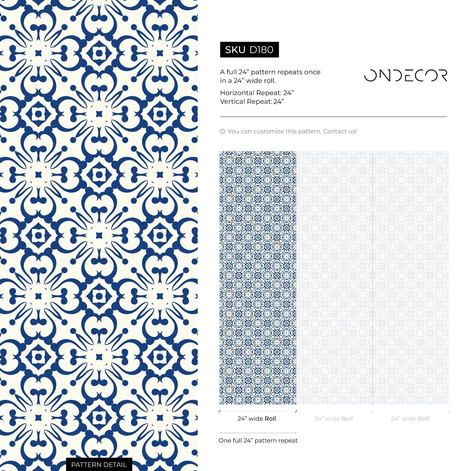 Tile Wallpaper With A Classic Azulejo Pattern In Blue And Cream - D180