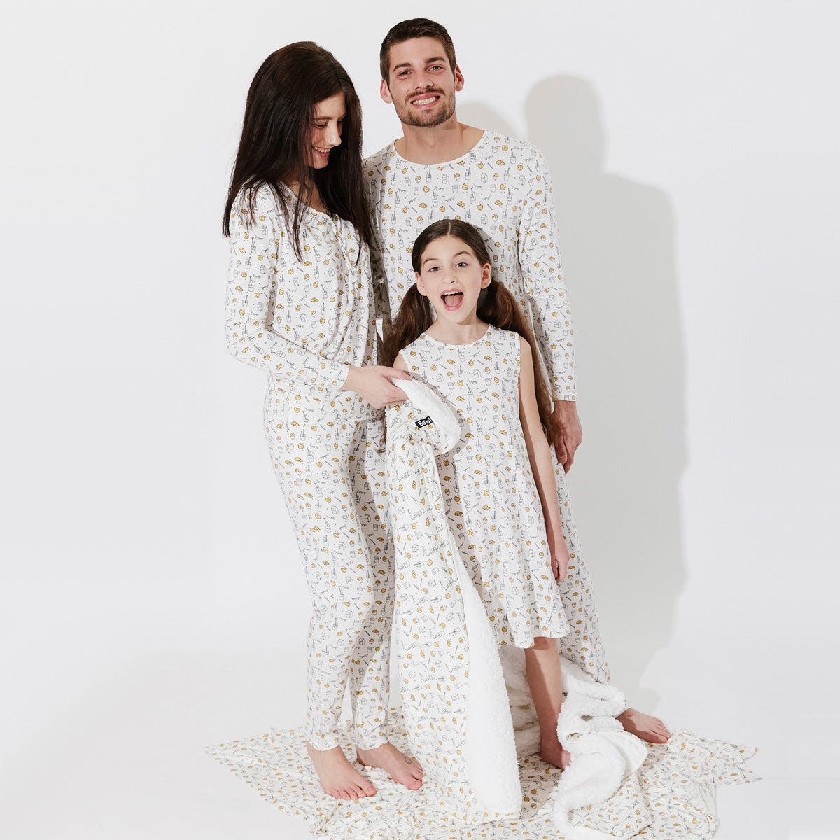 Milk & Cookies White Bamboo Girls' Sleeveless Dress