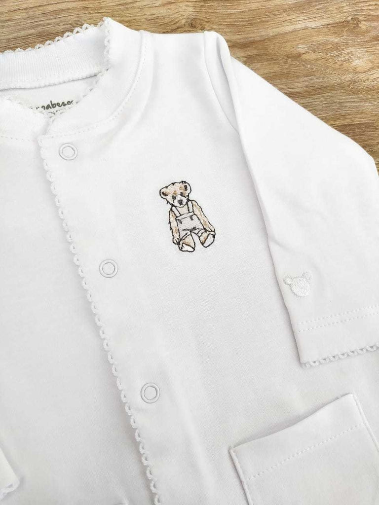 Pima Teddy Footie, White