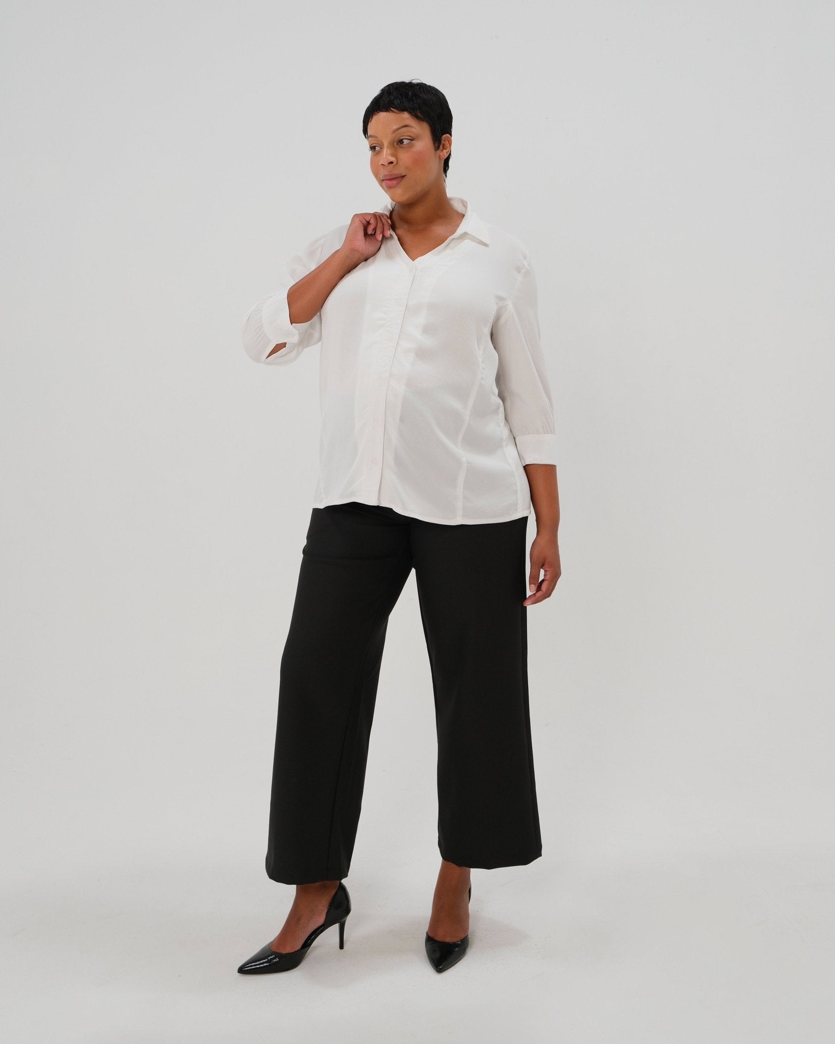 No-gap Maternity & Nursing Button Down