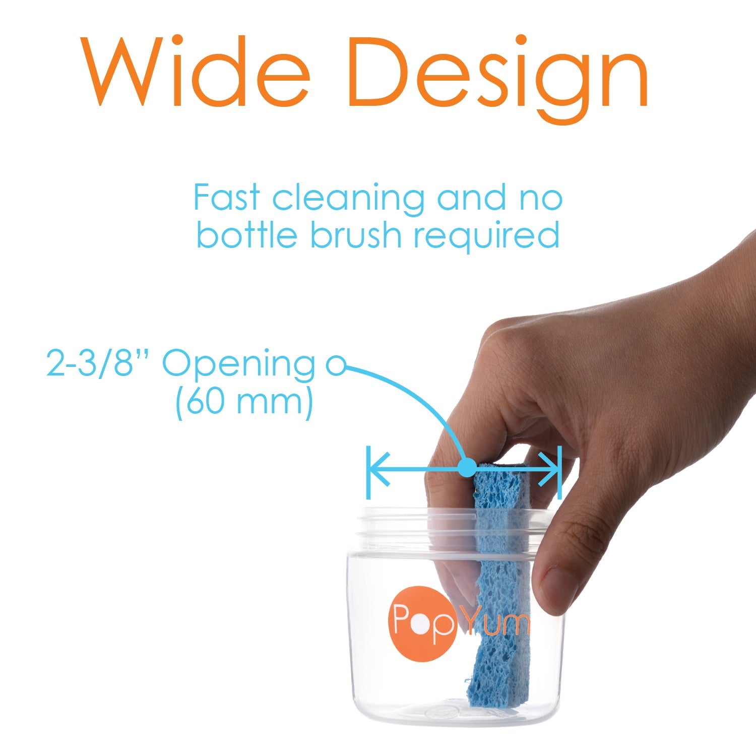 Popyum 5oz Anti-colic Baby Bottle For Breast And Formula Feeding, 2-pack, Orange, #1 Slow Flow Nipples