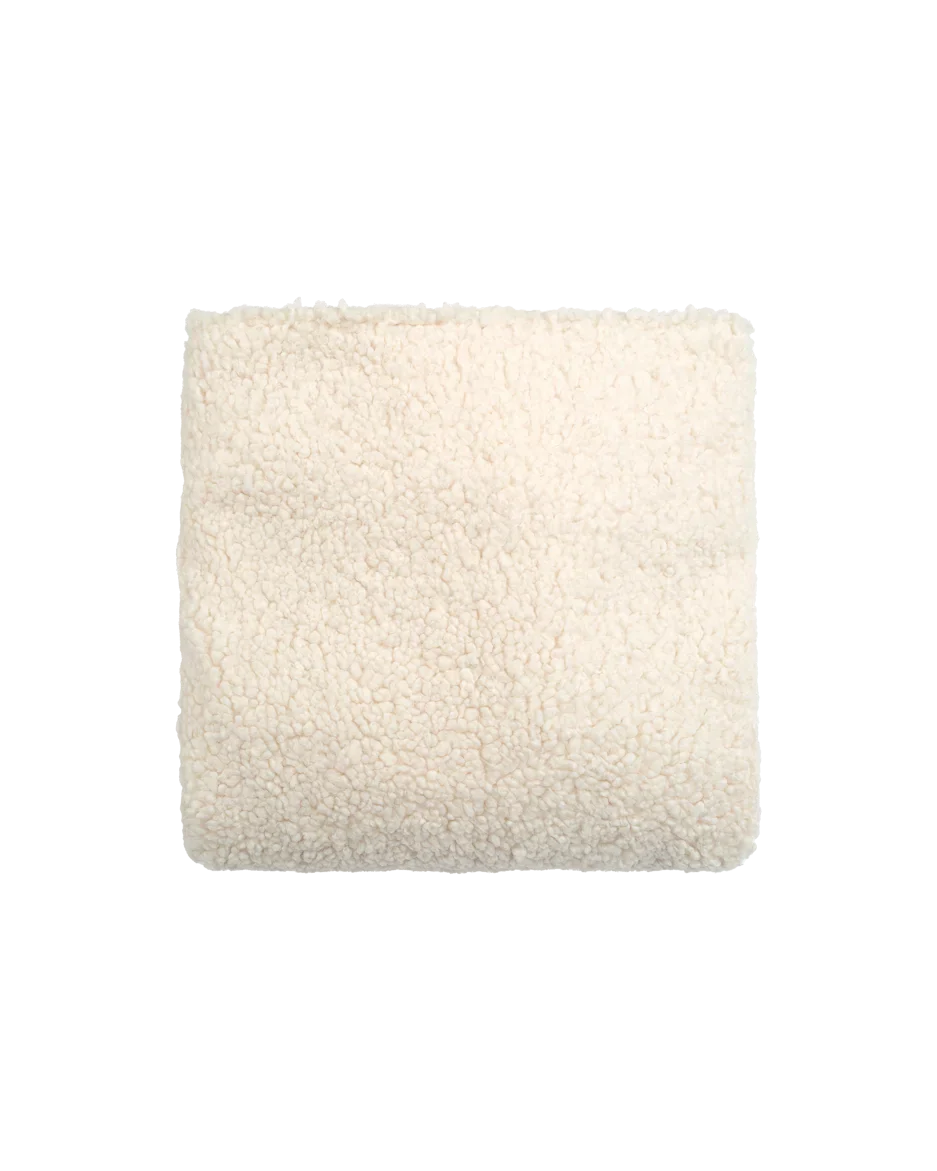 Cream White Square Ottoman Extra Cover