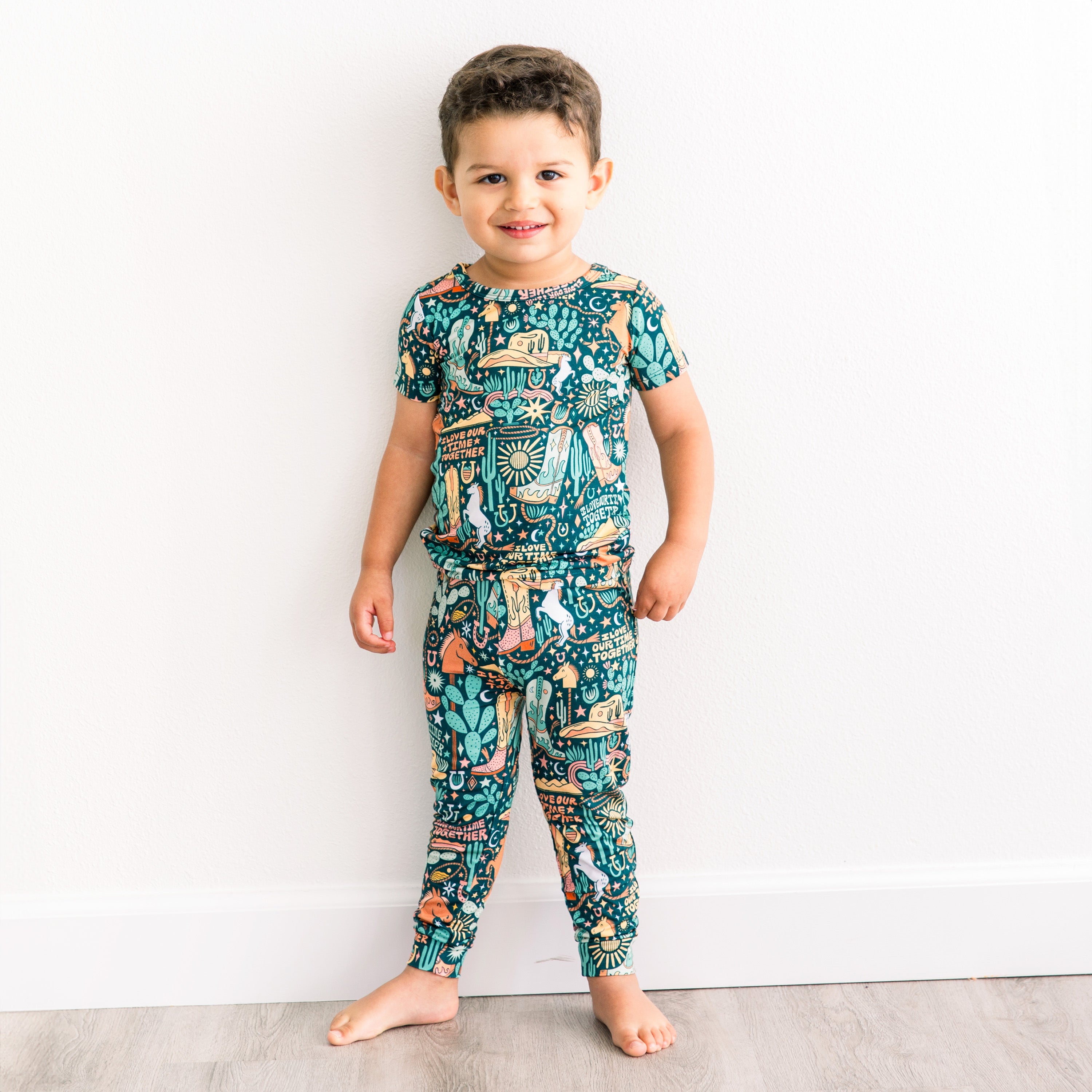 The Second-skin 2-piece Pajama | Wild West | "i Love Our Time Together"