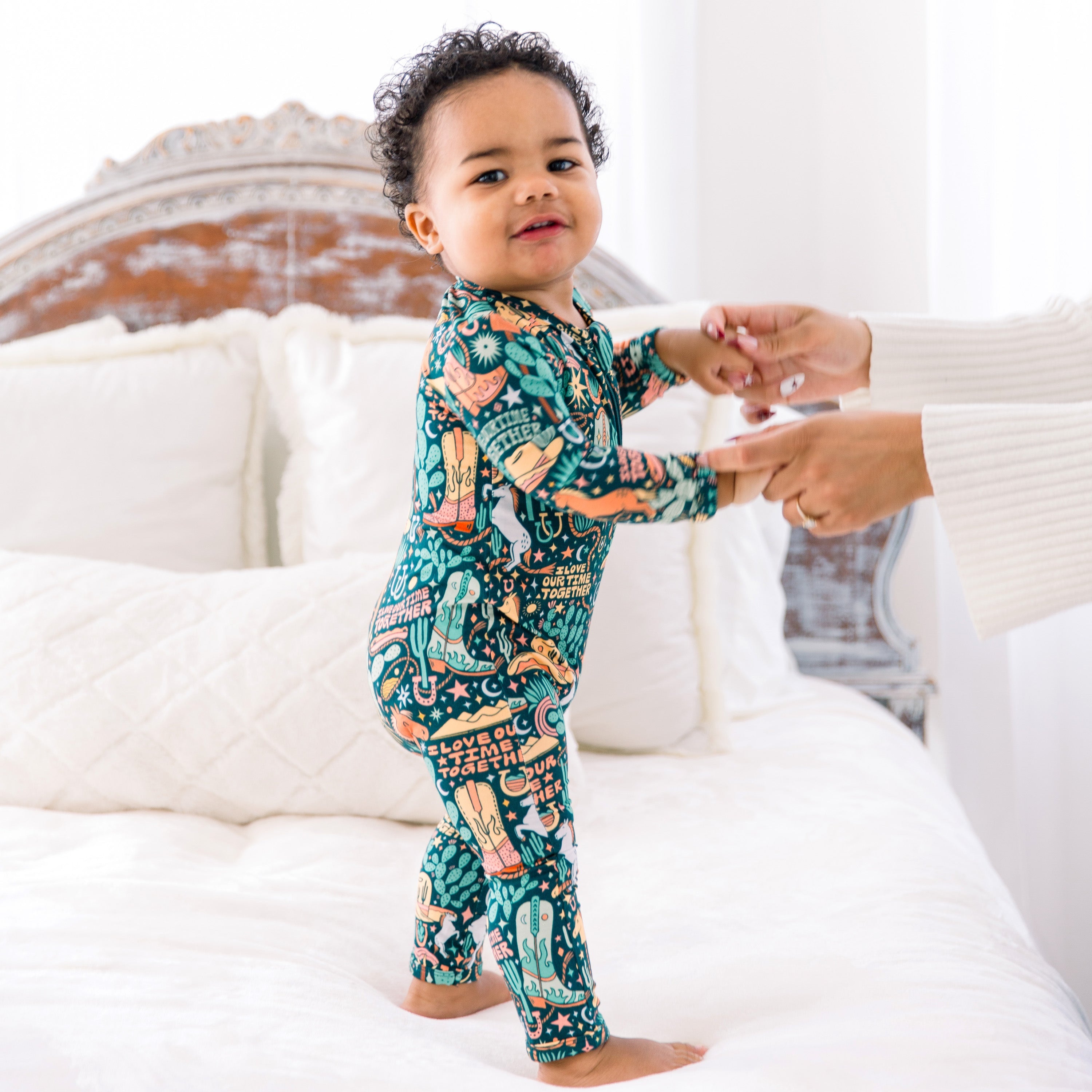 The Second-skin Footless Romper | Wild West | "i Love Our Time Together"