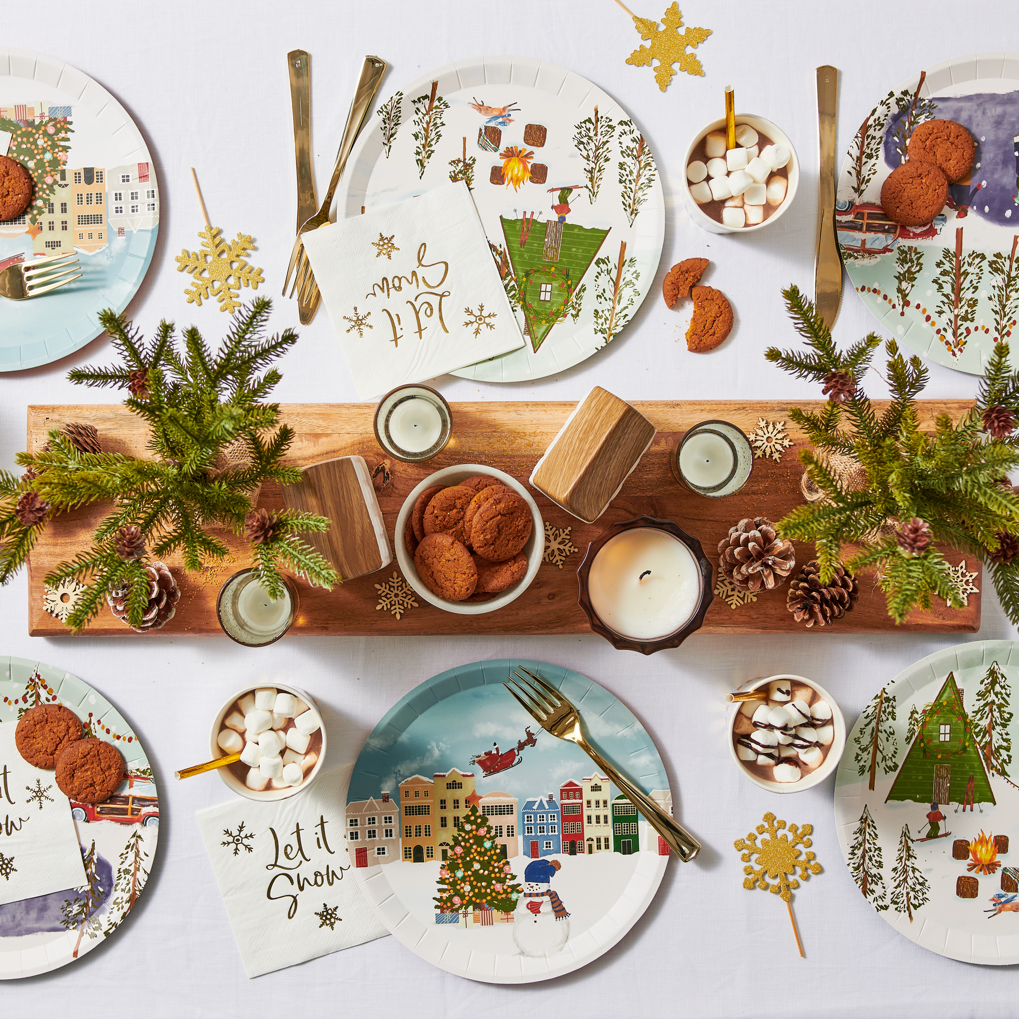 Winter Wonderland Large Plates (10 Per Pack)