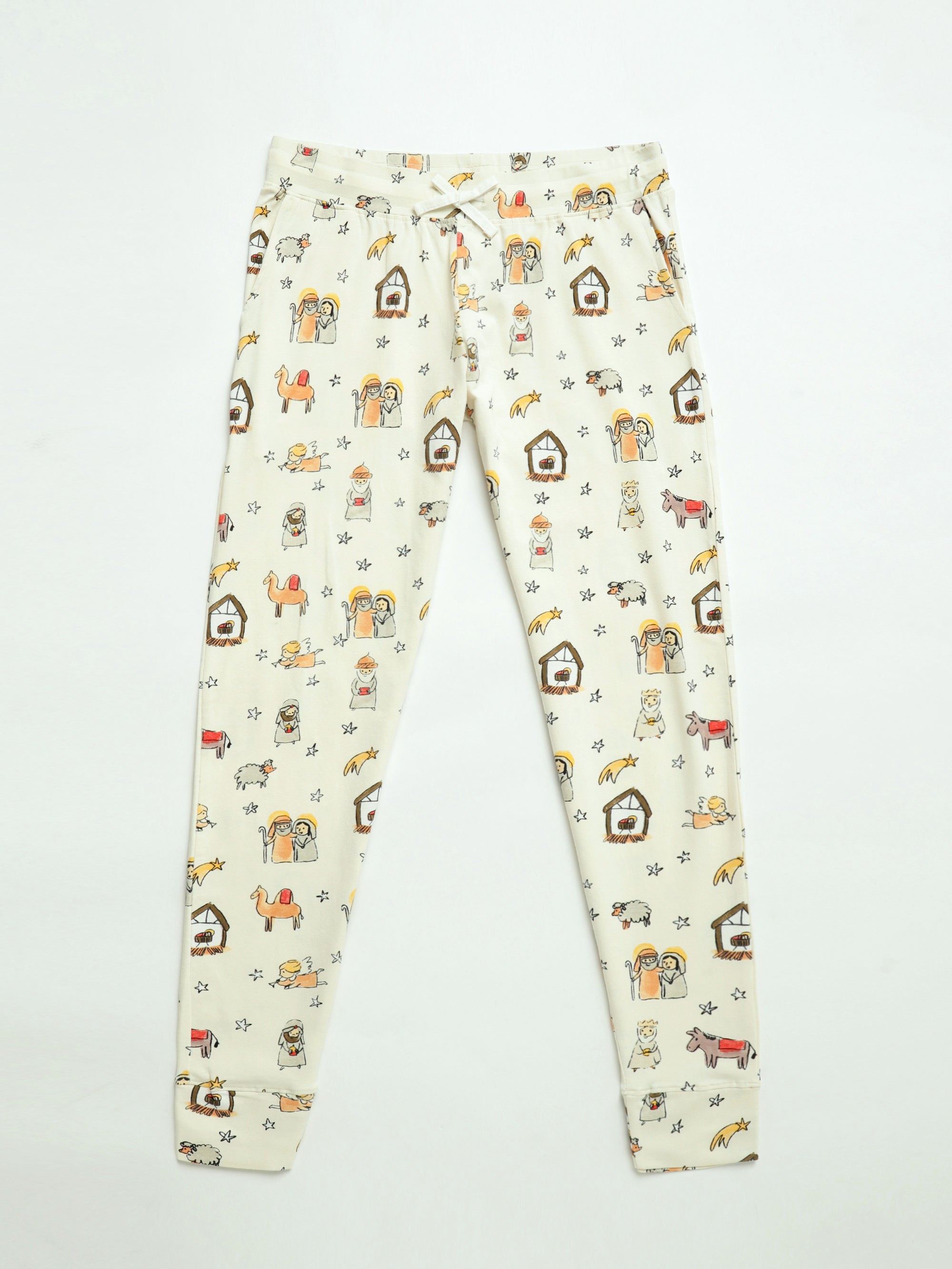 Away In A Manger Womens Jogger Pj Set Cotton