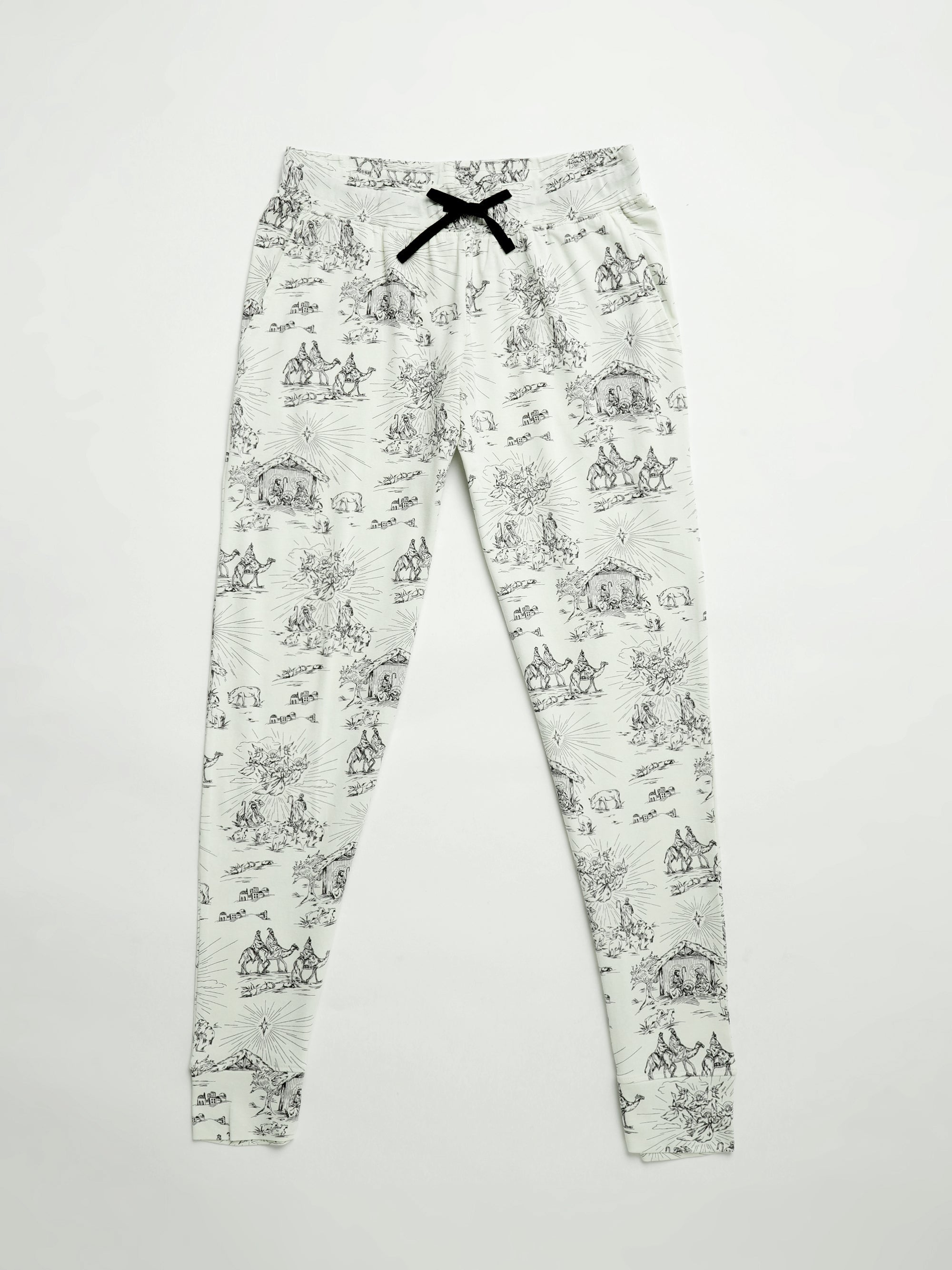 O Little Town Of Bethlehem Womens Jogger Pj Set Cotton