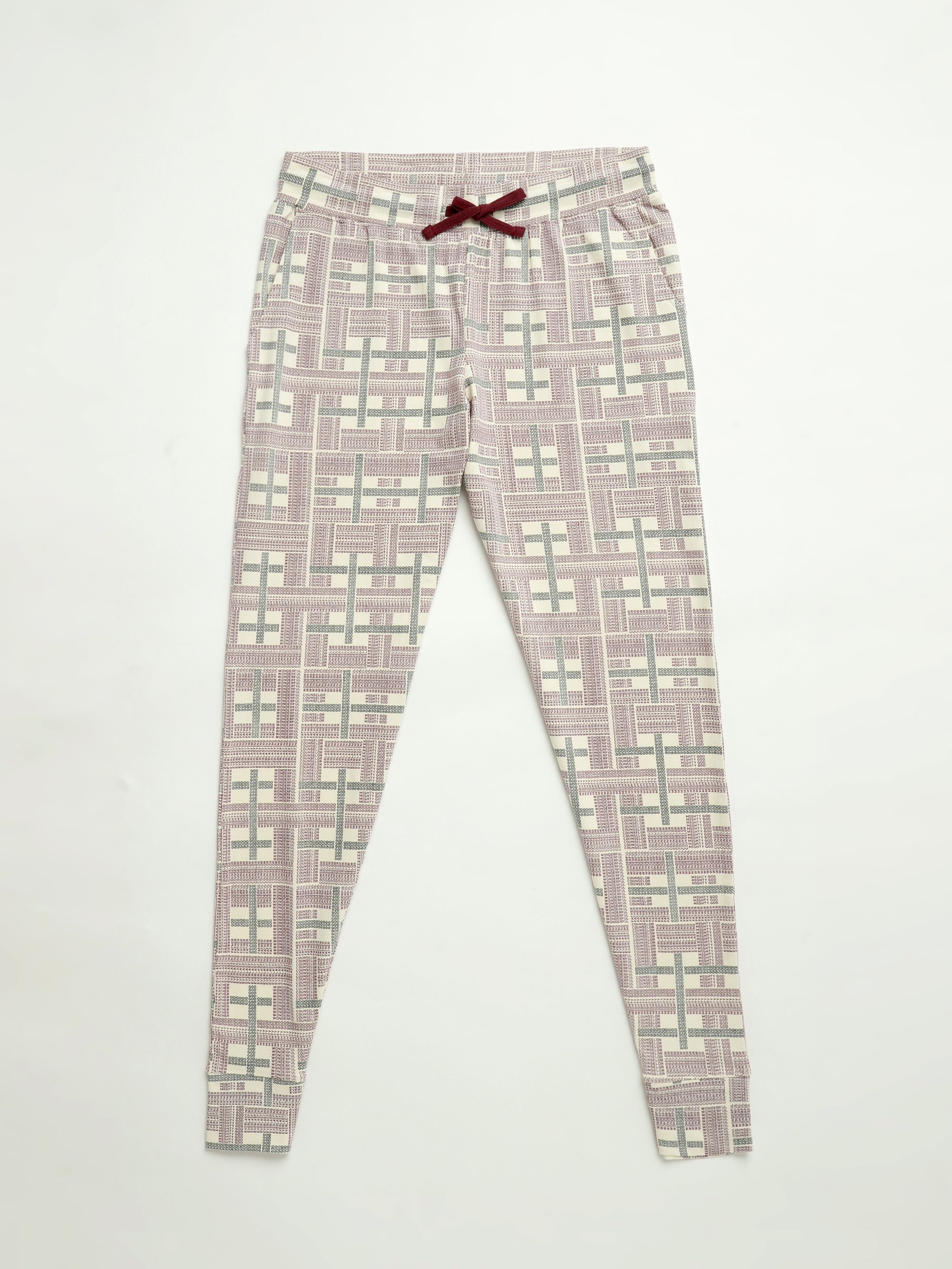 Prophecy Plaid Womens Jogger Pj Set Cotton