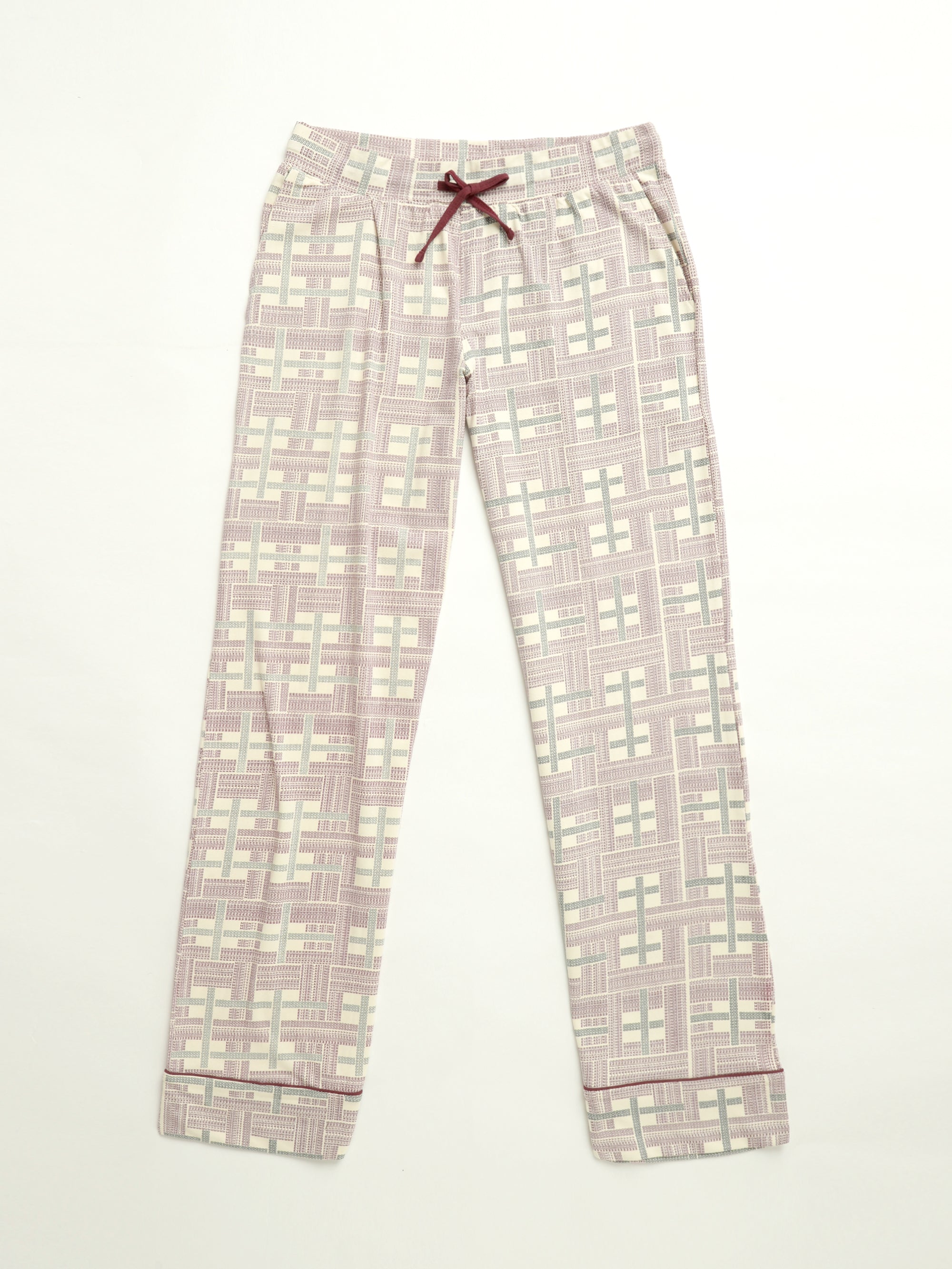 Prophecy Plaid Womens Notch Collar Pj Set Cotton