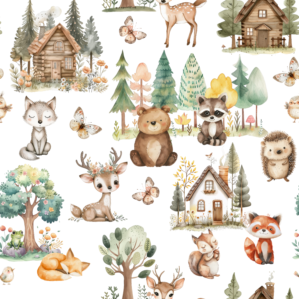 Baby & Toddler Minky Blanket - Woodsy Woodland